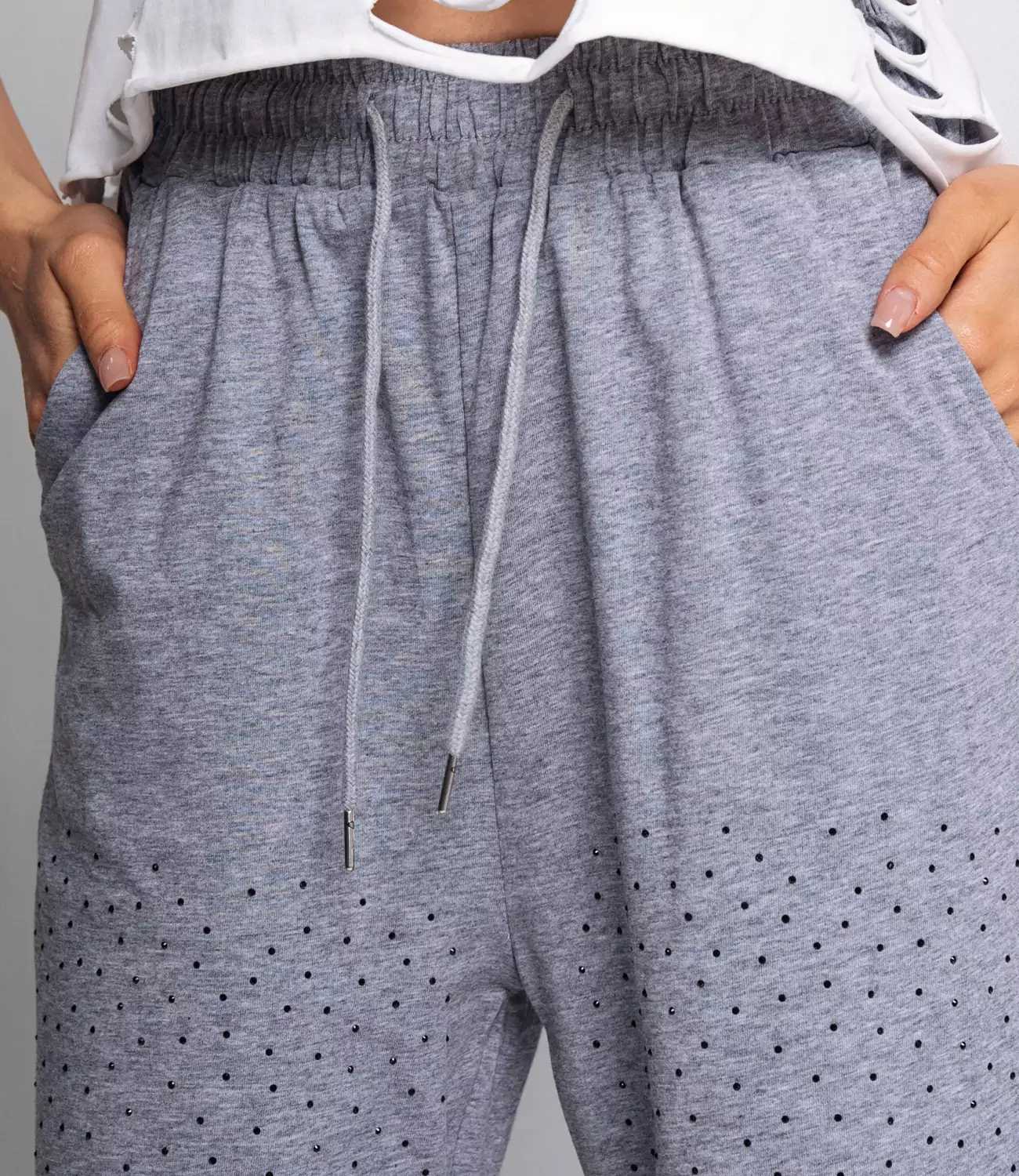 Спортивные брюки #КТ093 (1), серый меланж - фото 5