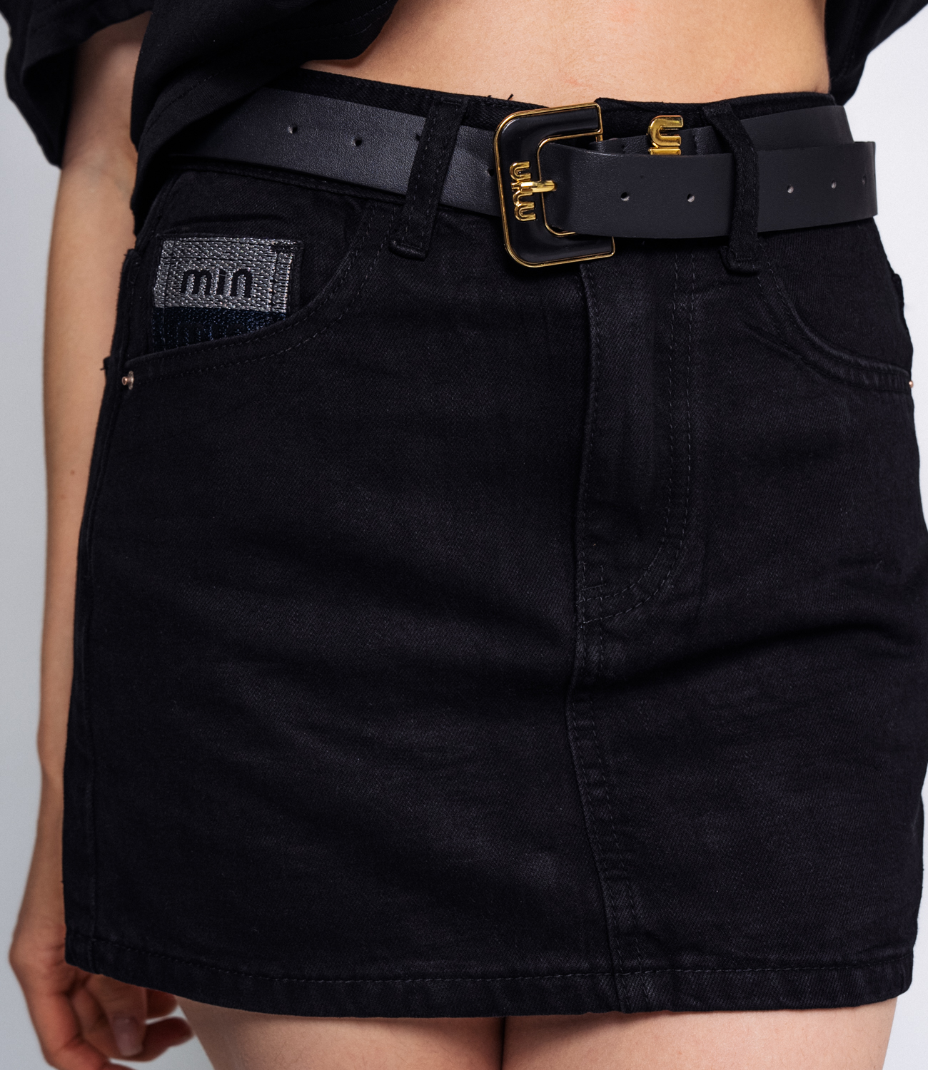 Джинсовая юбка #КТ1193 (1), чёрный - фото 5