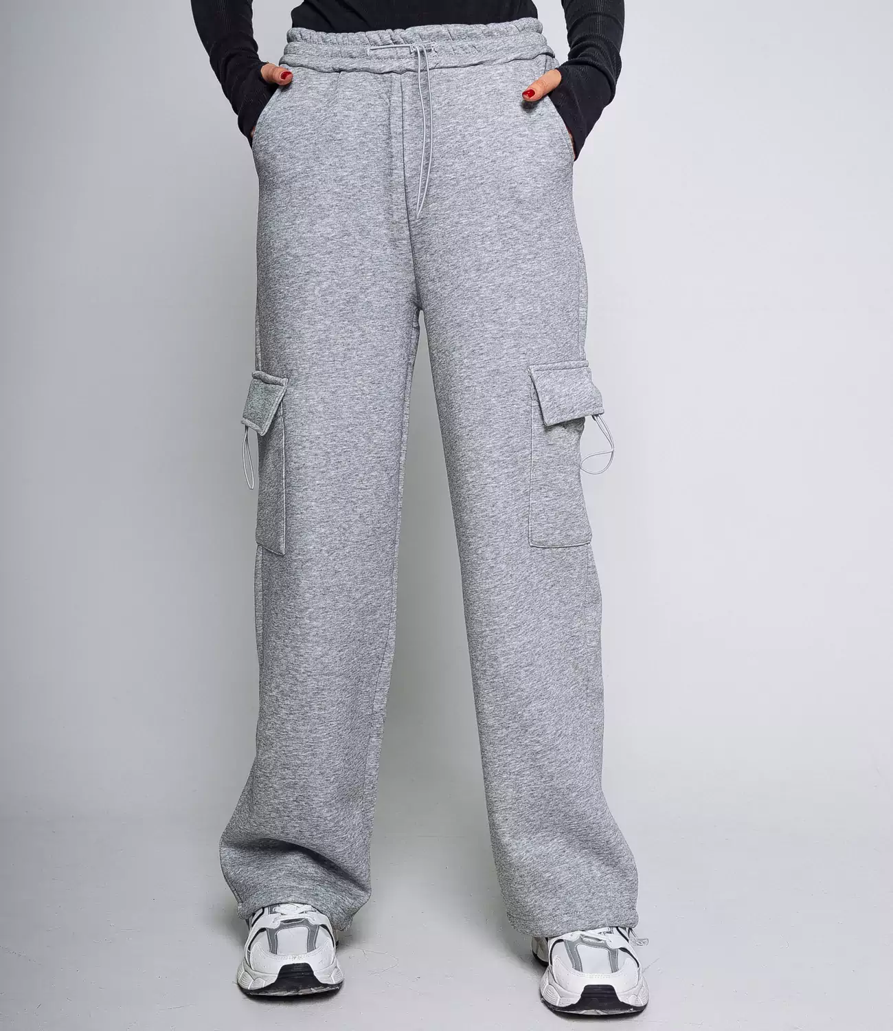 Спортивные брюки #МСК9801, серый - фото 2