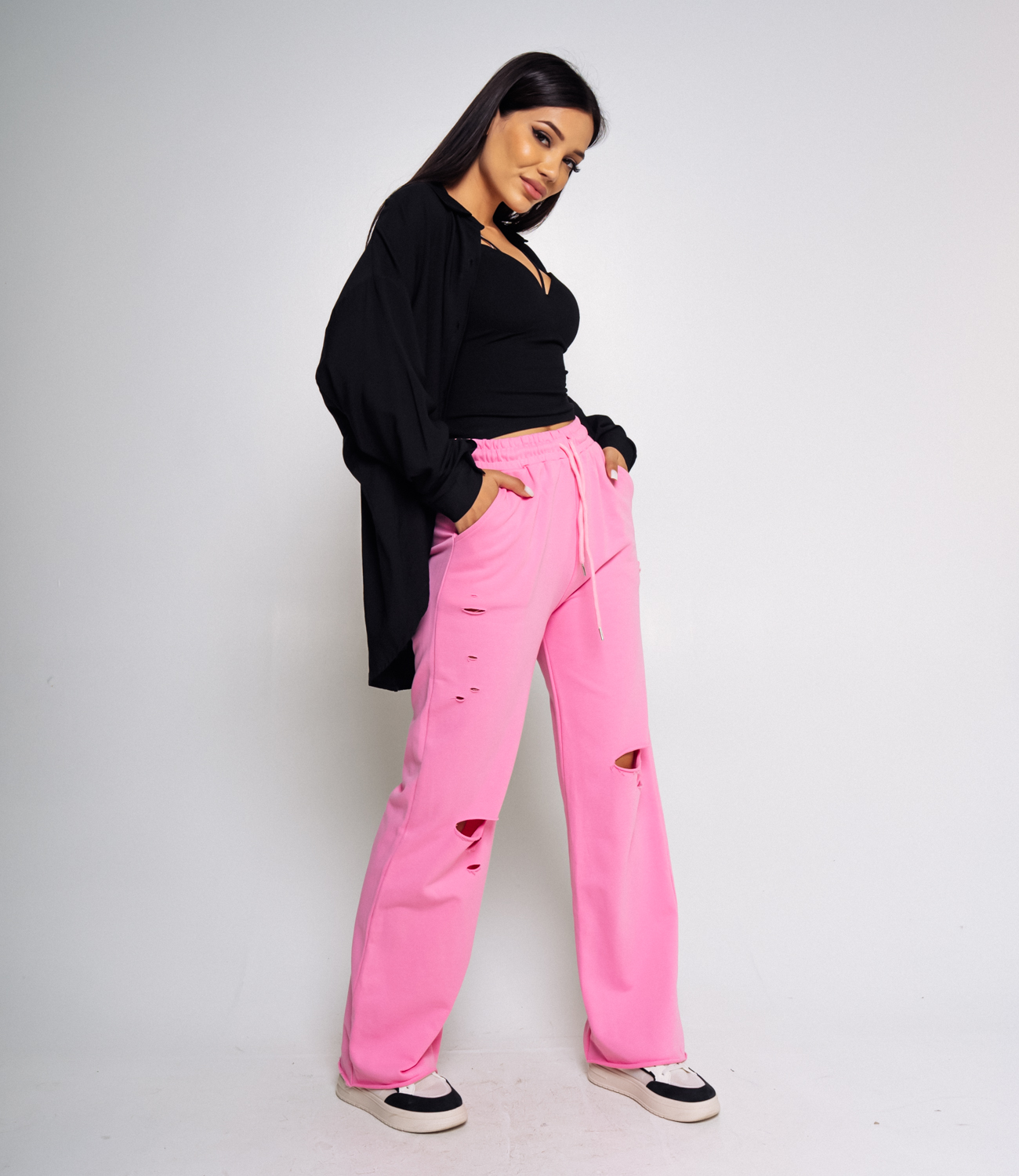 Спортивные брюки #КТ067 (2), розовый - фото 2