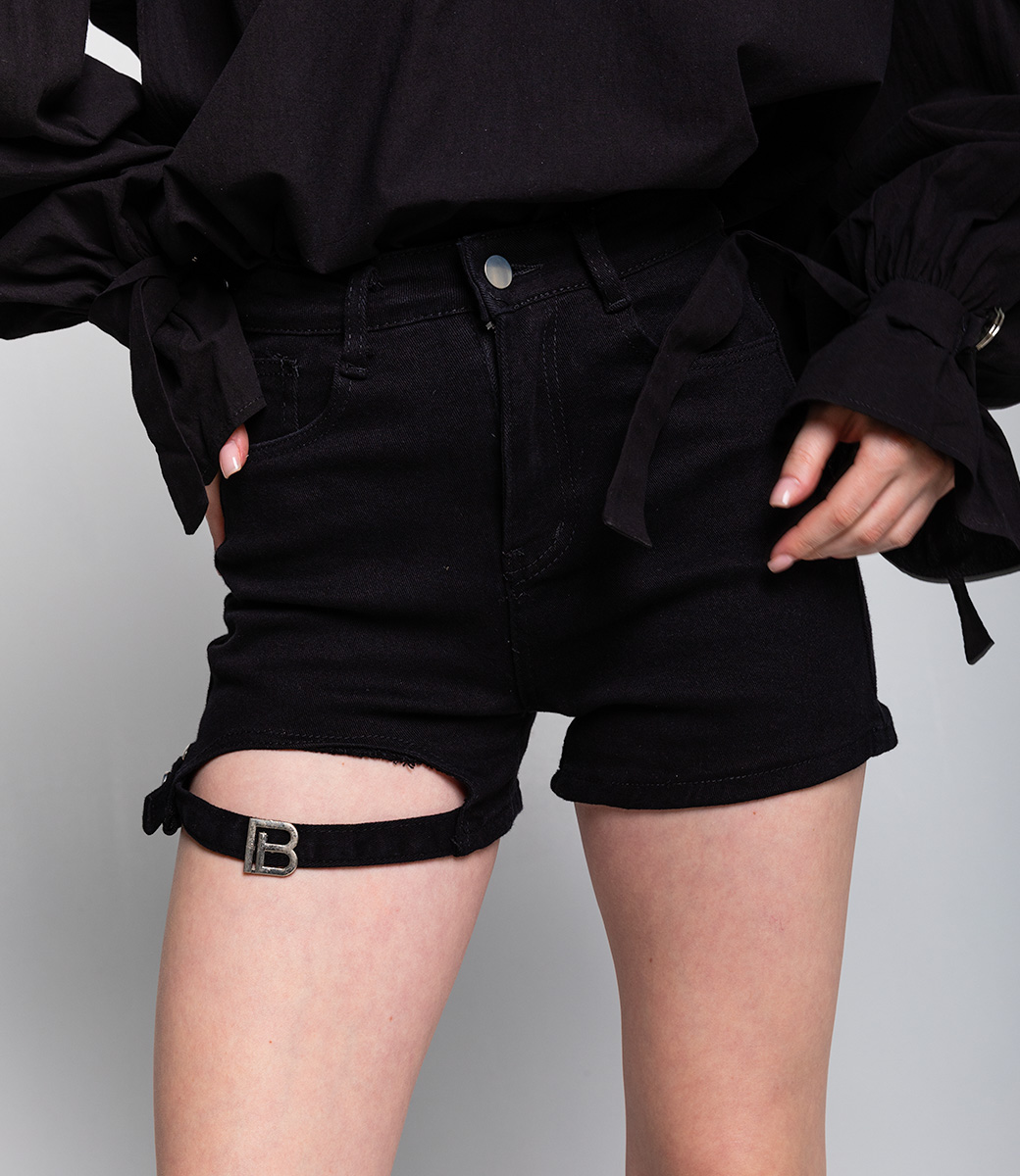 Джинсовые шорты #КТ11390, чёрный - фото 5