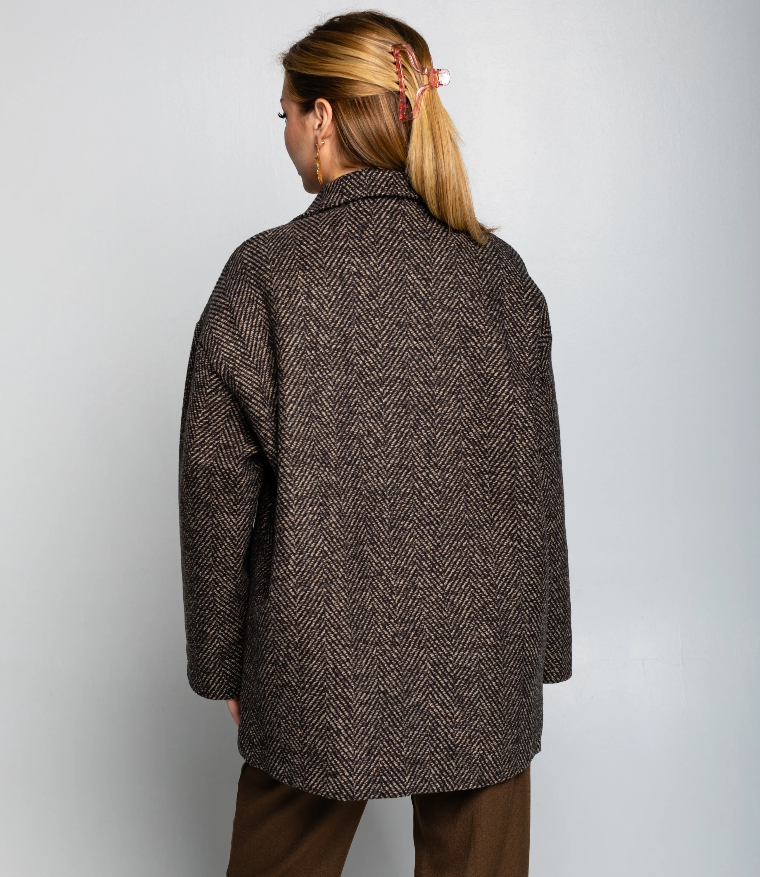 Полупальто #КТ1813 (5), коричневый - фото 3