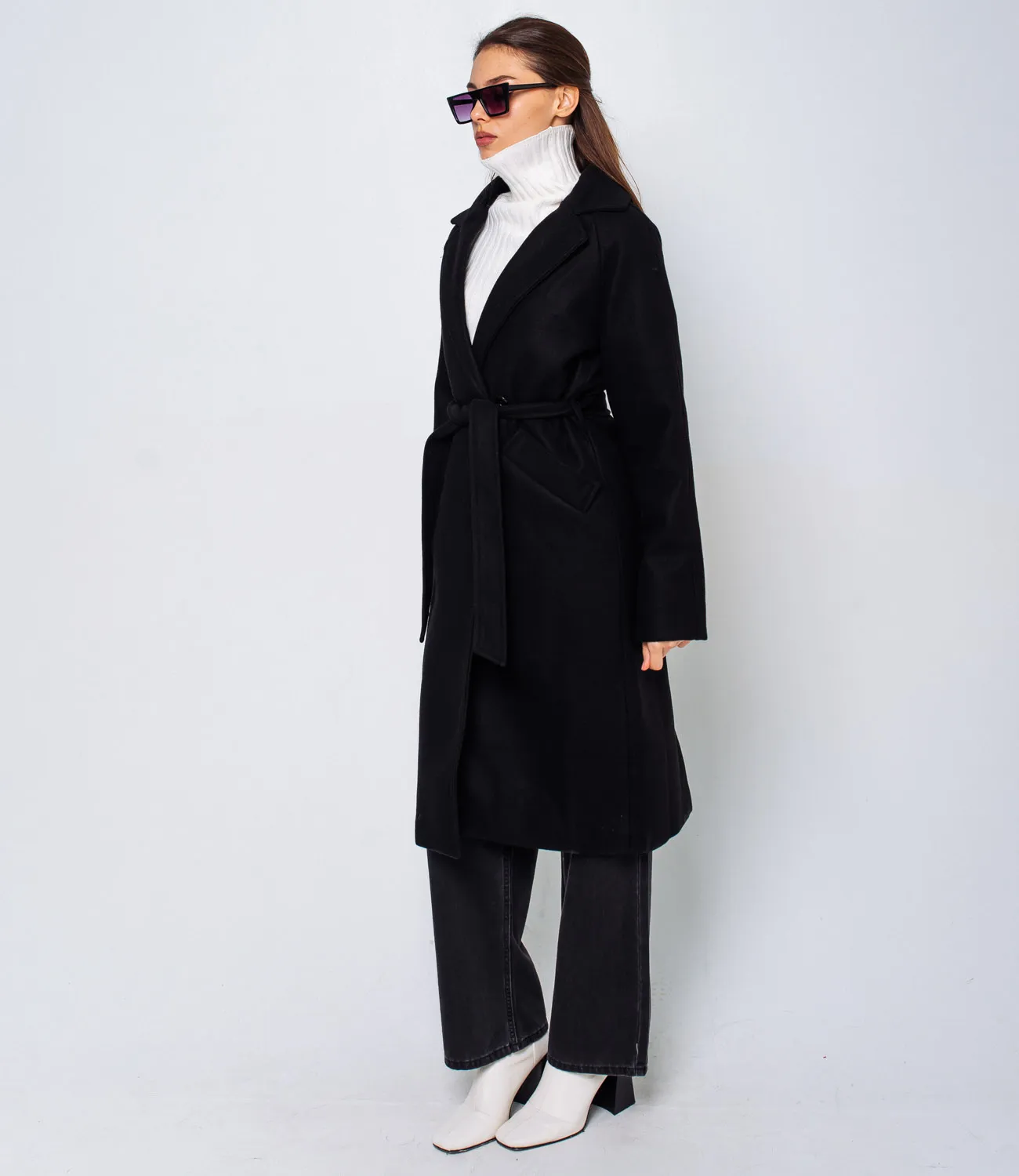 Пальто #БШ1645, чёрный - фото 1