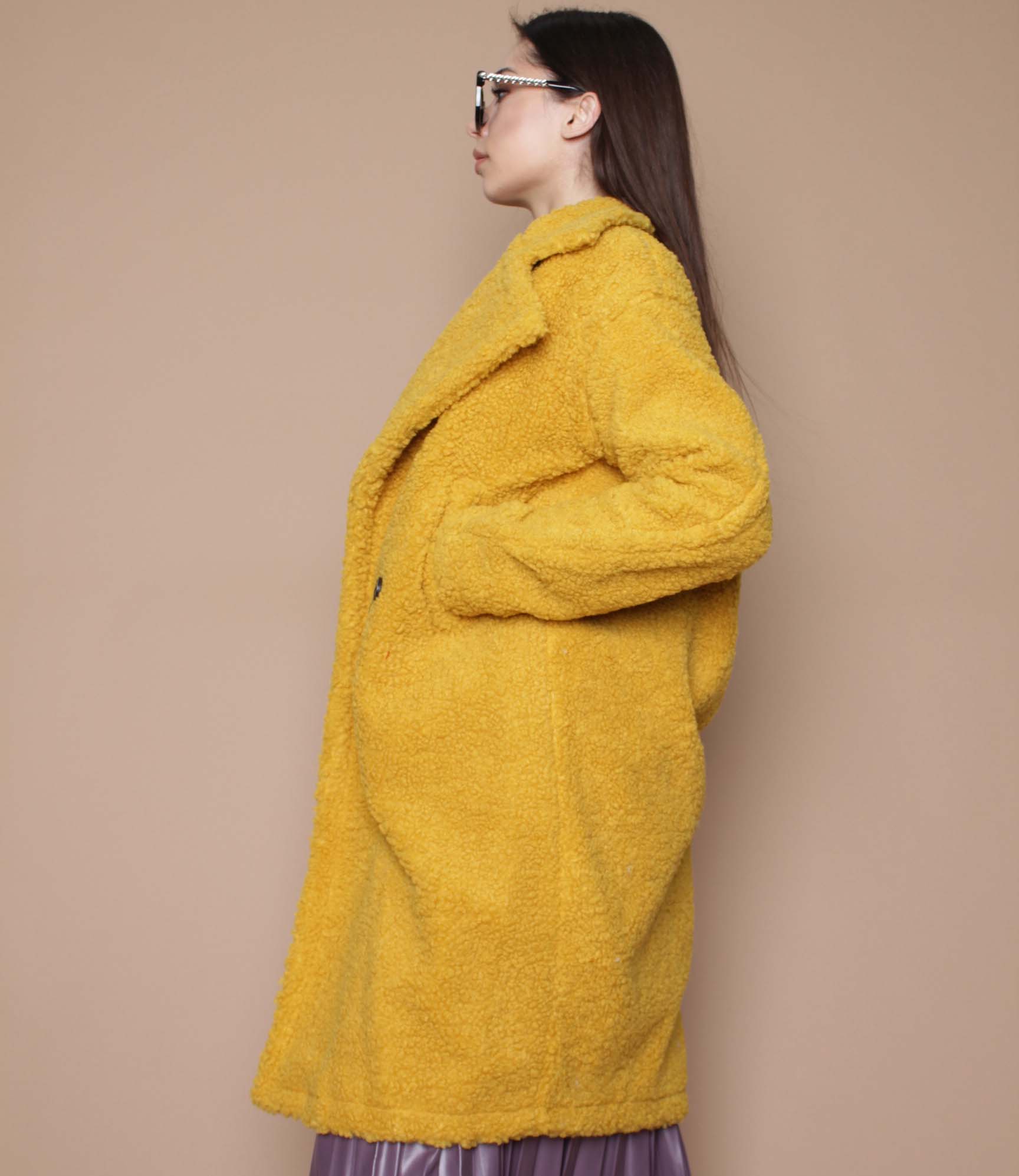 Пальто #8757, желтый - фото 2