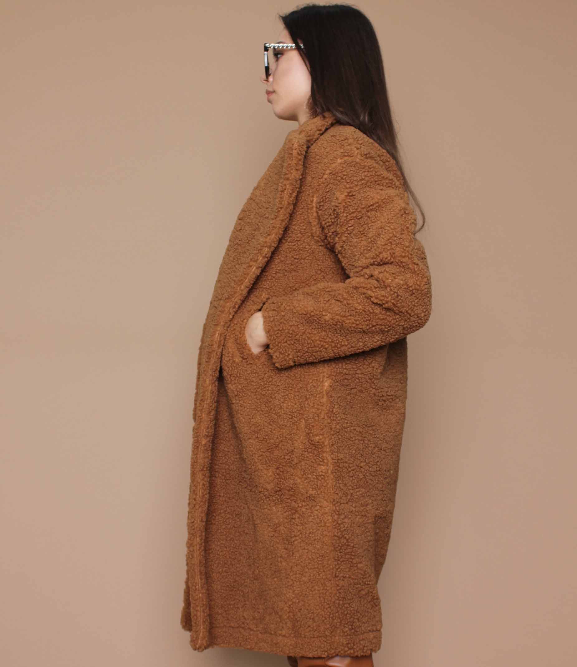 Пальто #8757, коричневый - фото 2