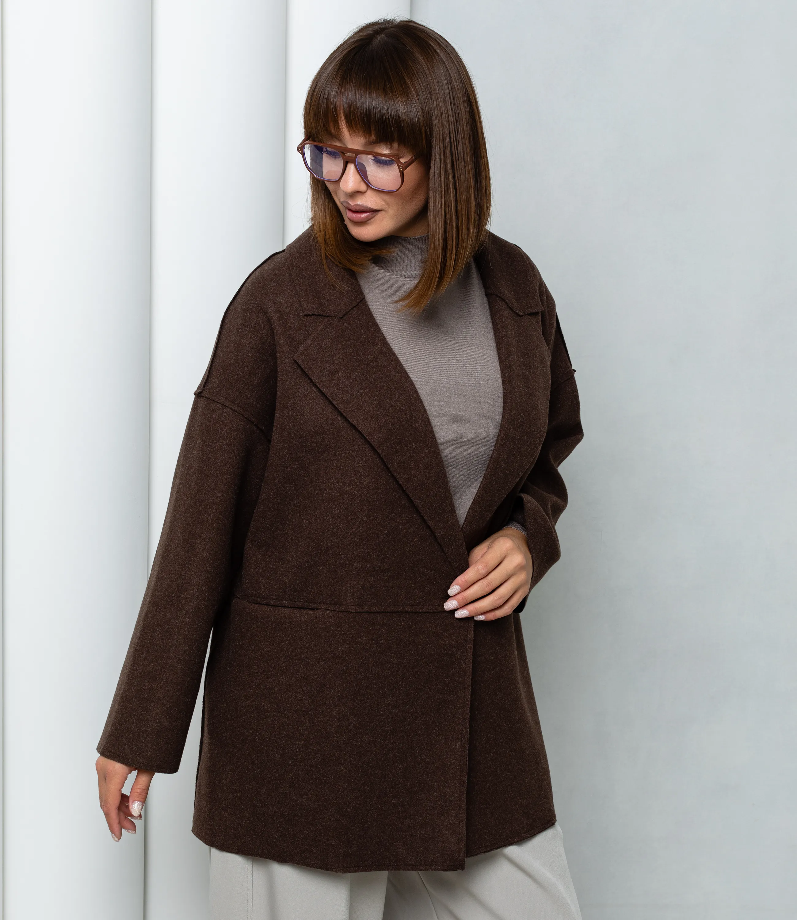 Полупальто #КТ2391 (1), шоколадный - фото 2