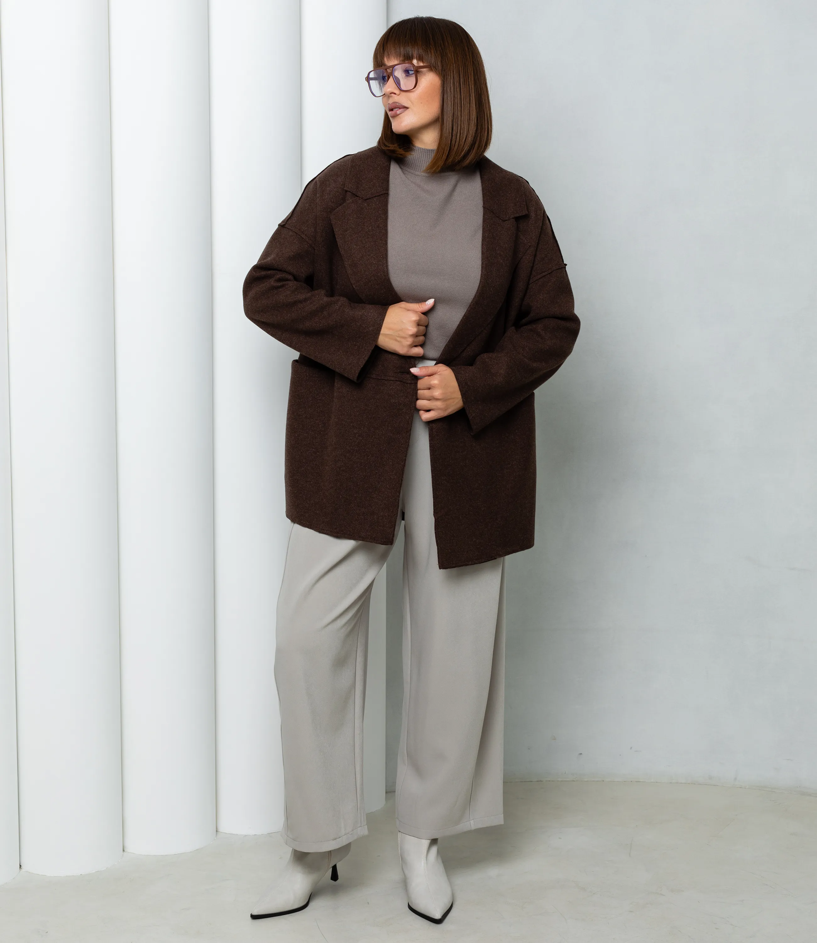 Полупальто #КТ2391 (1), шоколадный - фото 4