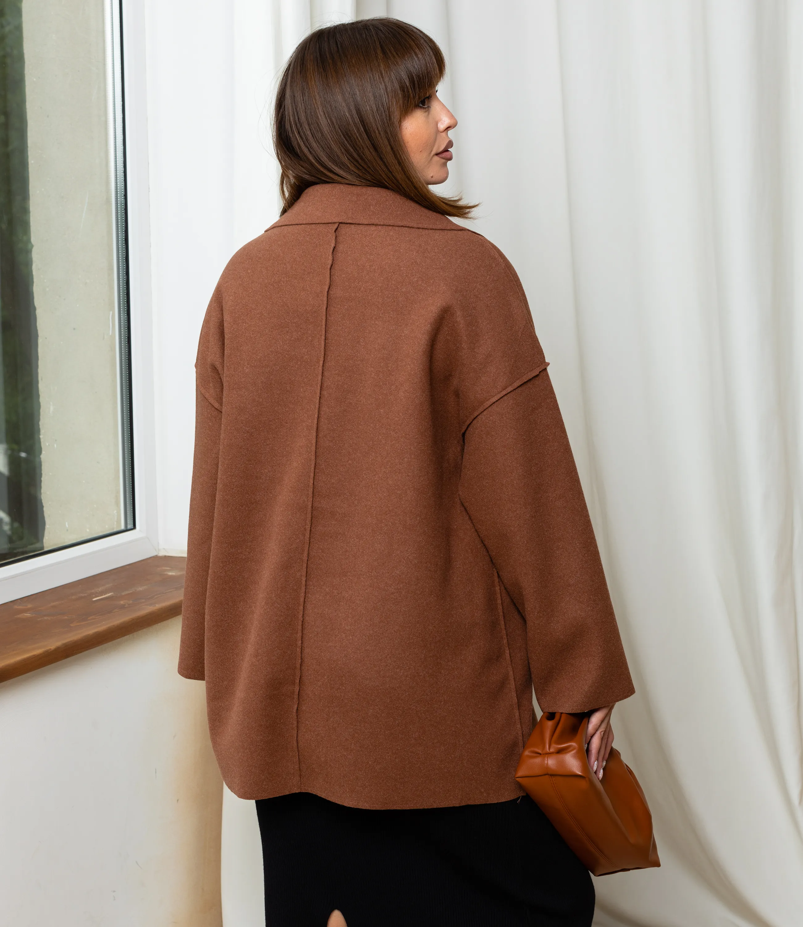 Полупальто #КТ2391 (1), коричневый - фото 3