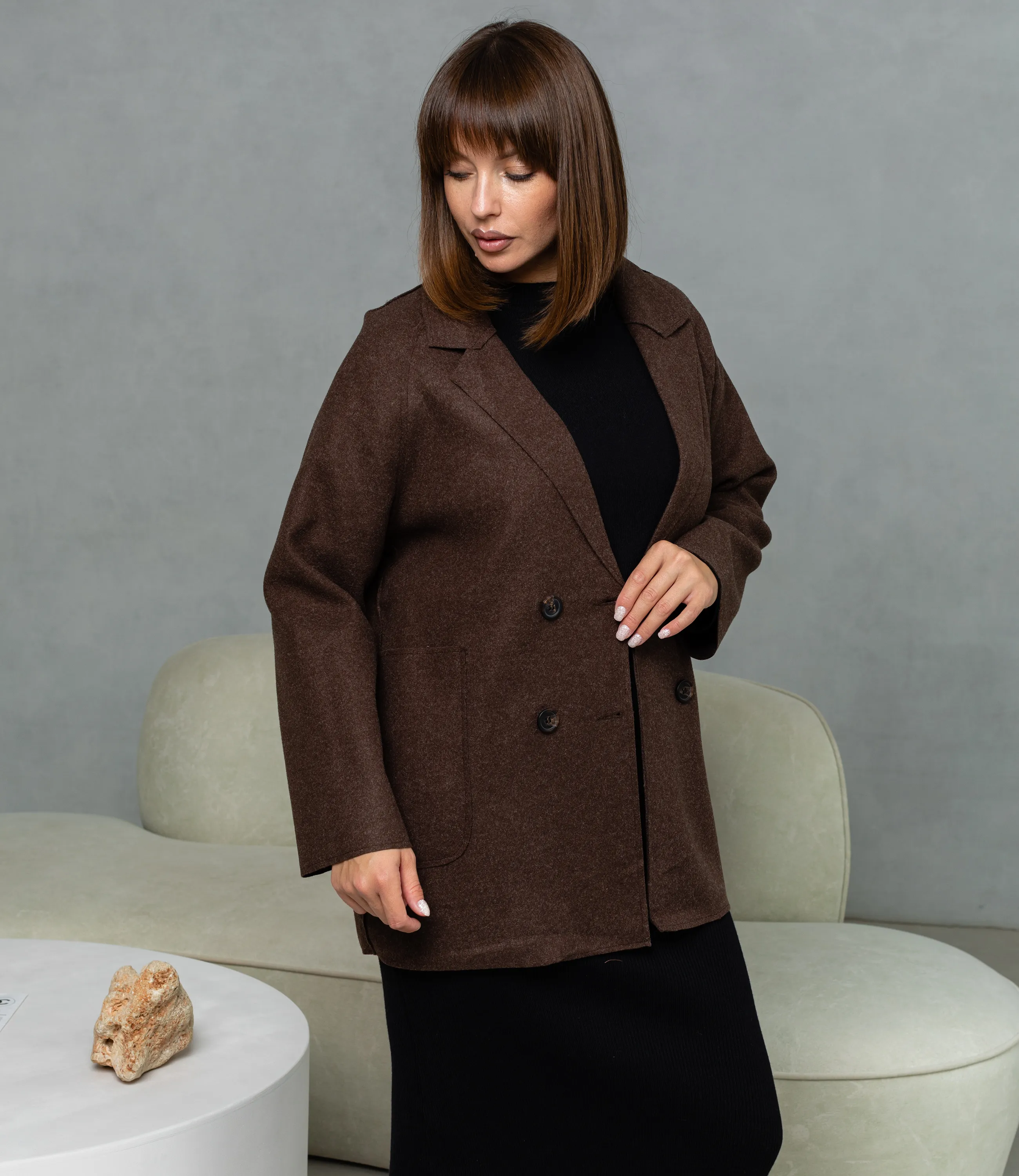 Полупальто #КТ2057 (1), шоколадный - фото 2