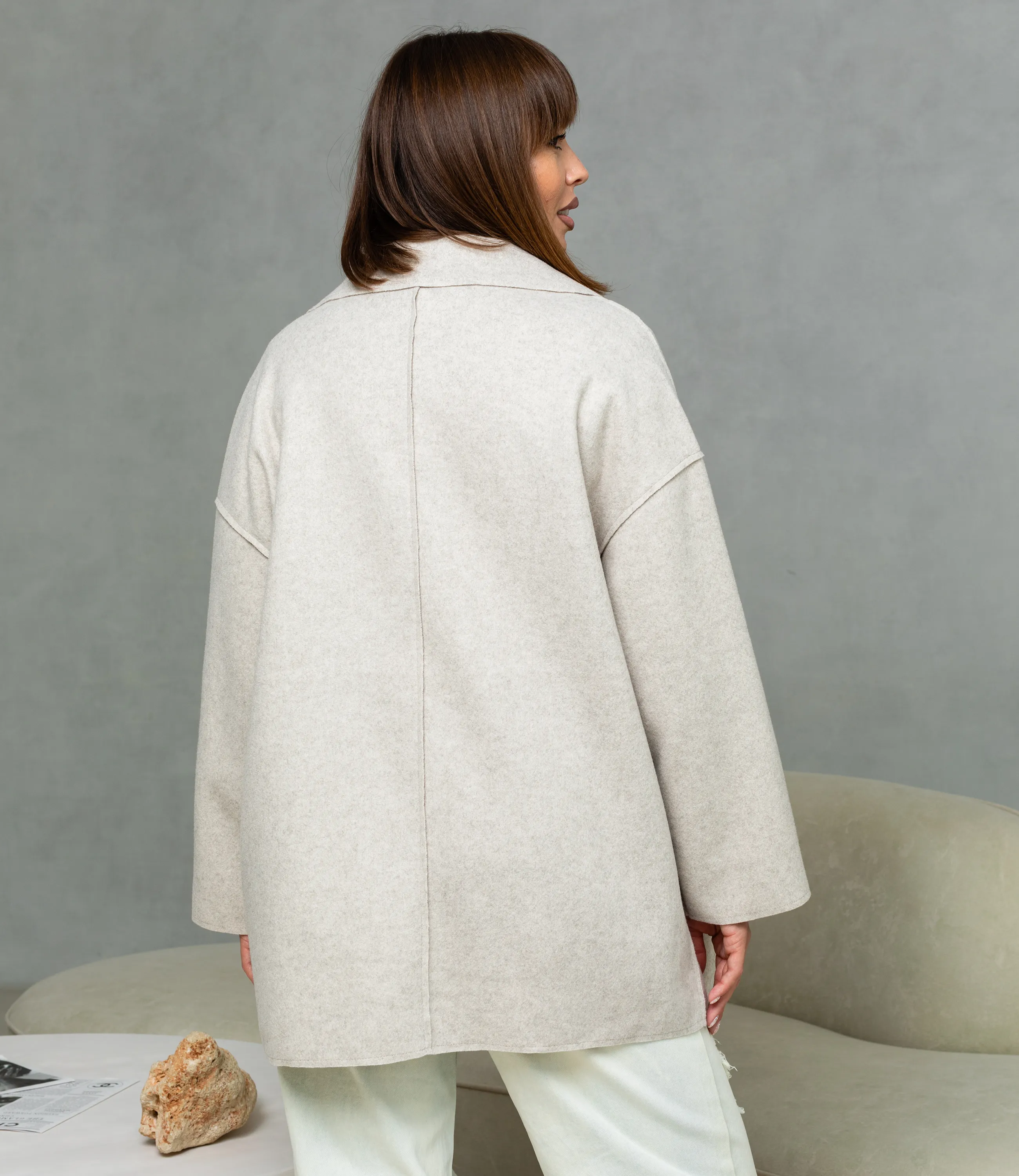 Полупальто #КТ2391 (1), светло-бежевый - фото 3