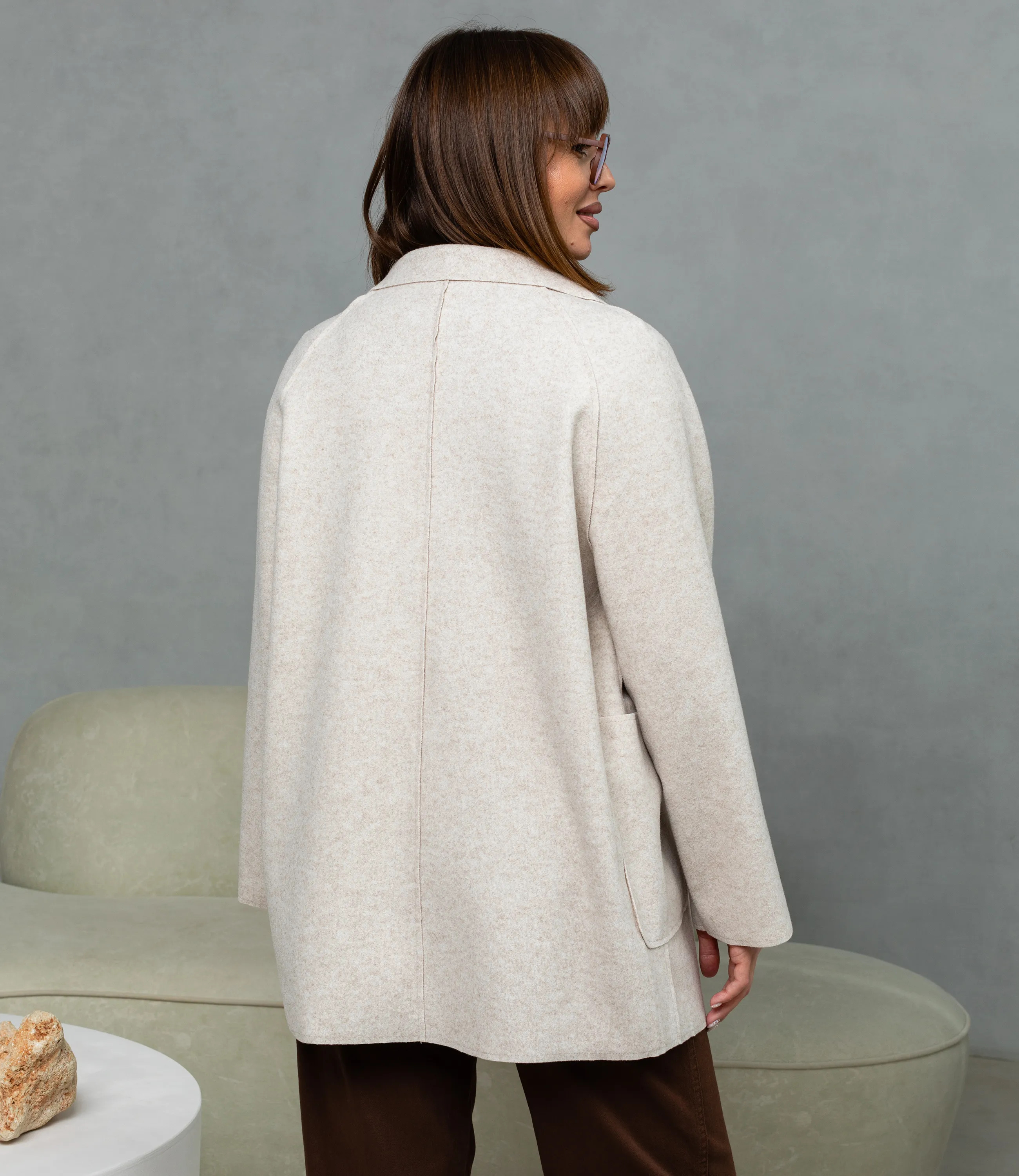 Полупальто #КТ2057 (1), светло-бежевый - фото 3