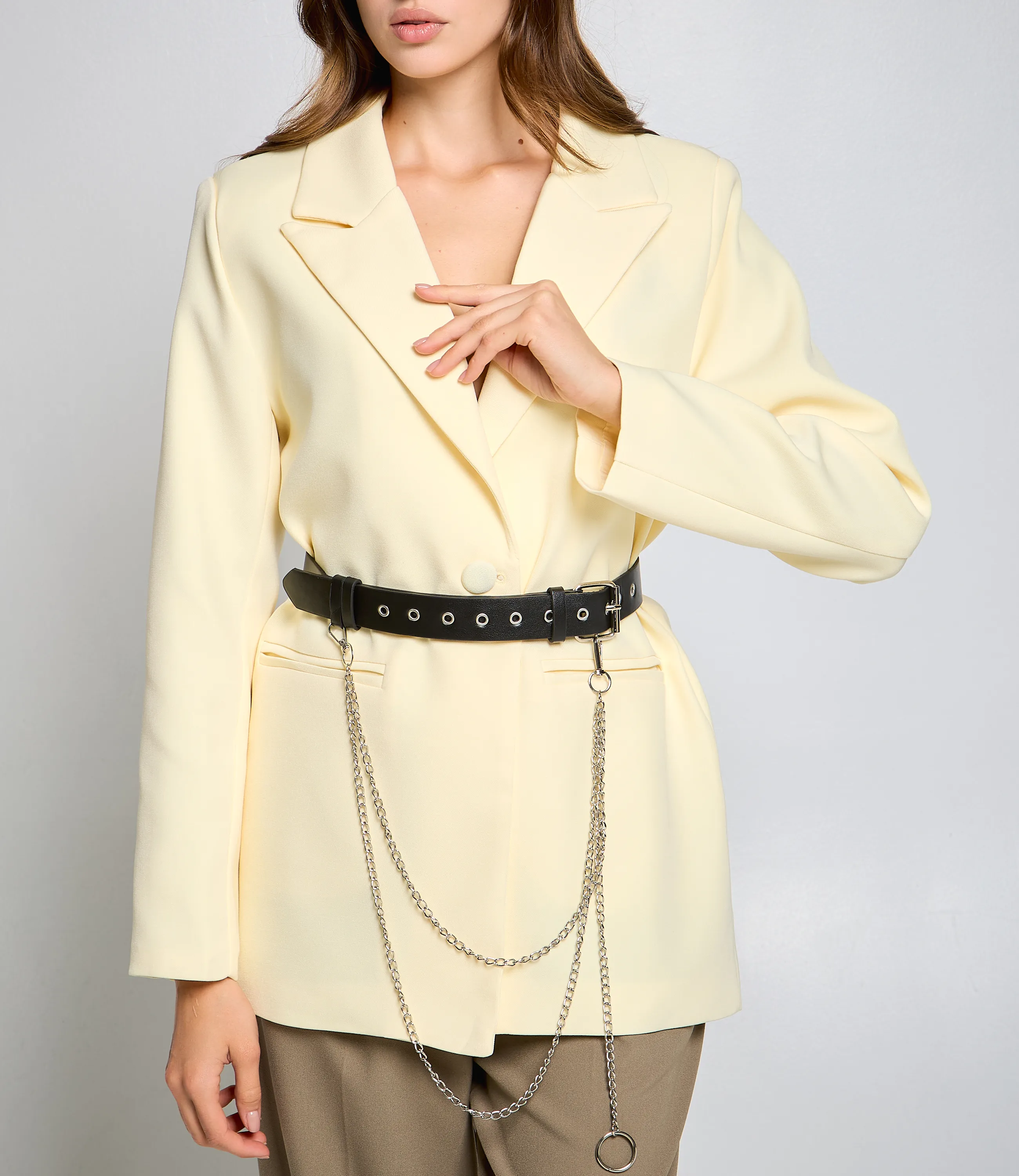 Пиджак #КТ2066, жёлтый - фото 5
