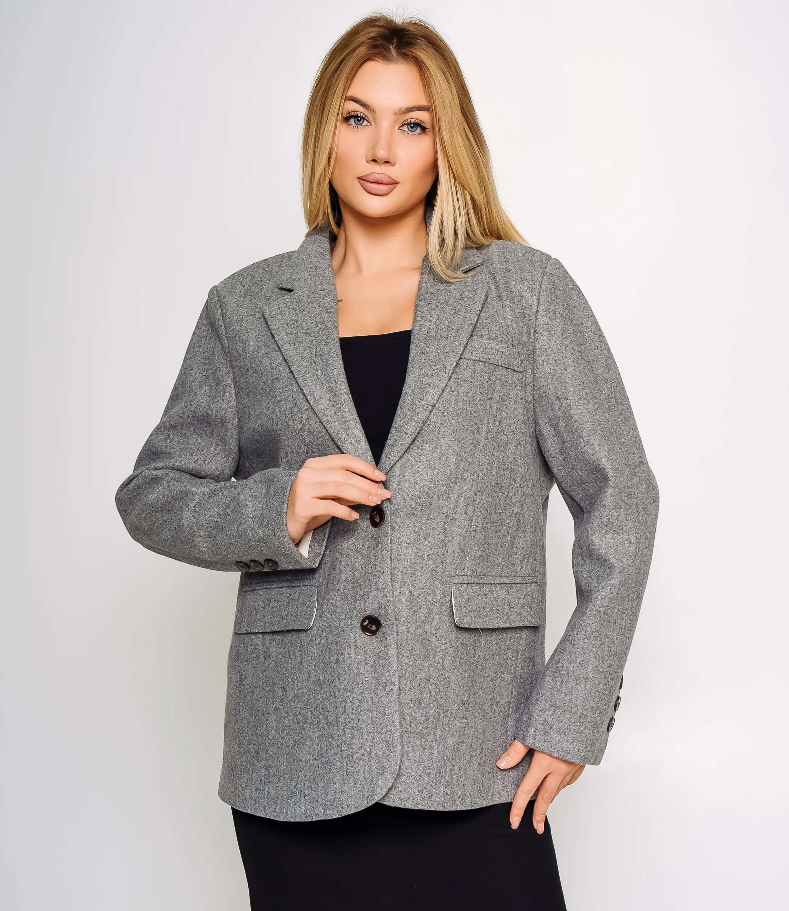 Пиджак #КТ55757, серый - фото 1