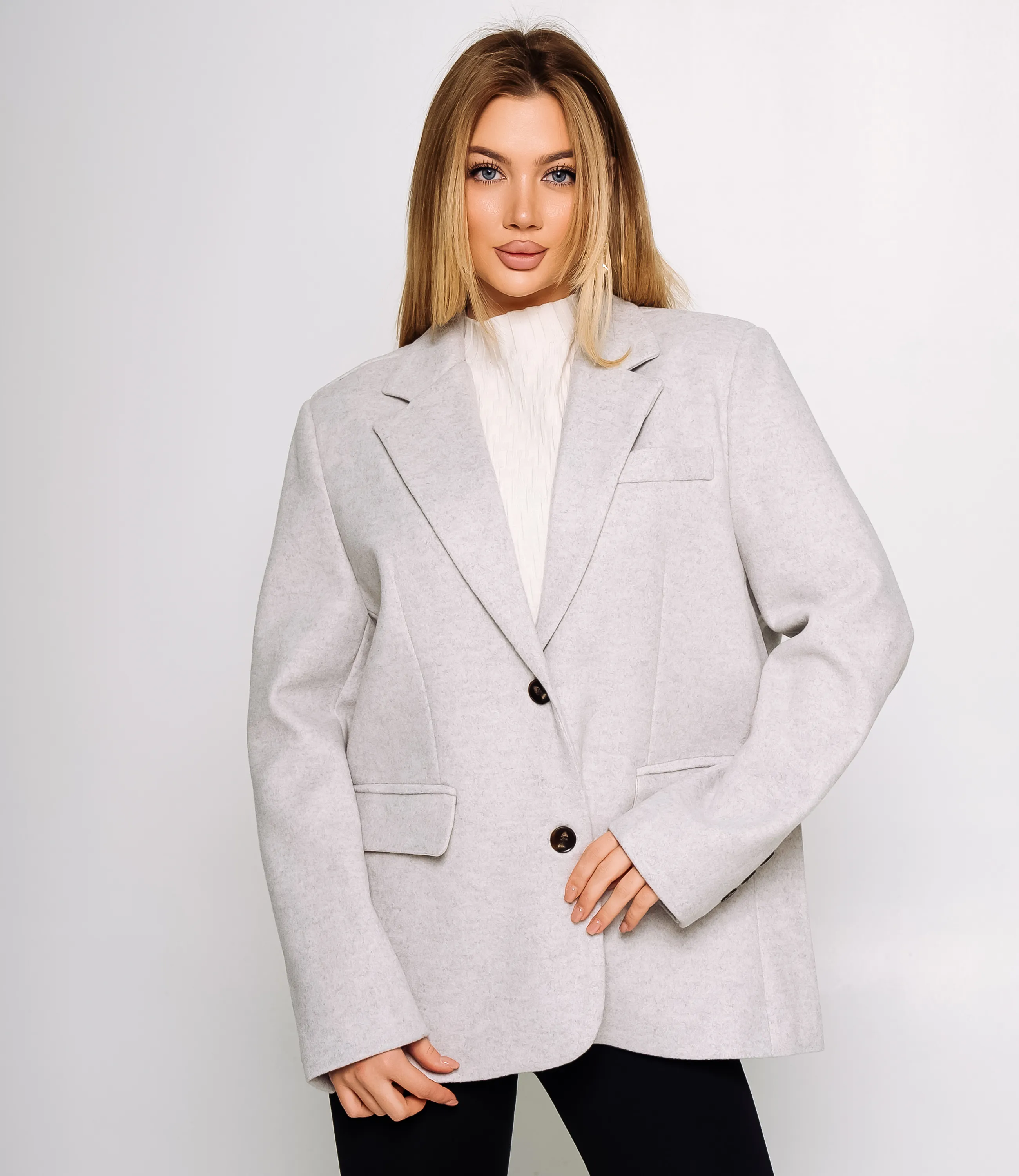 Пиджак #КТ55757, светло-серый - фото 1