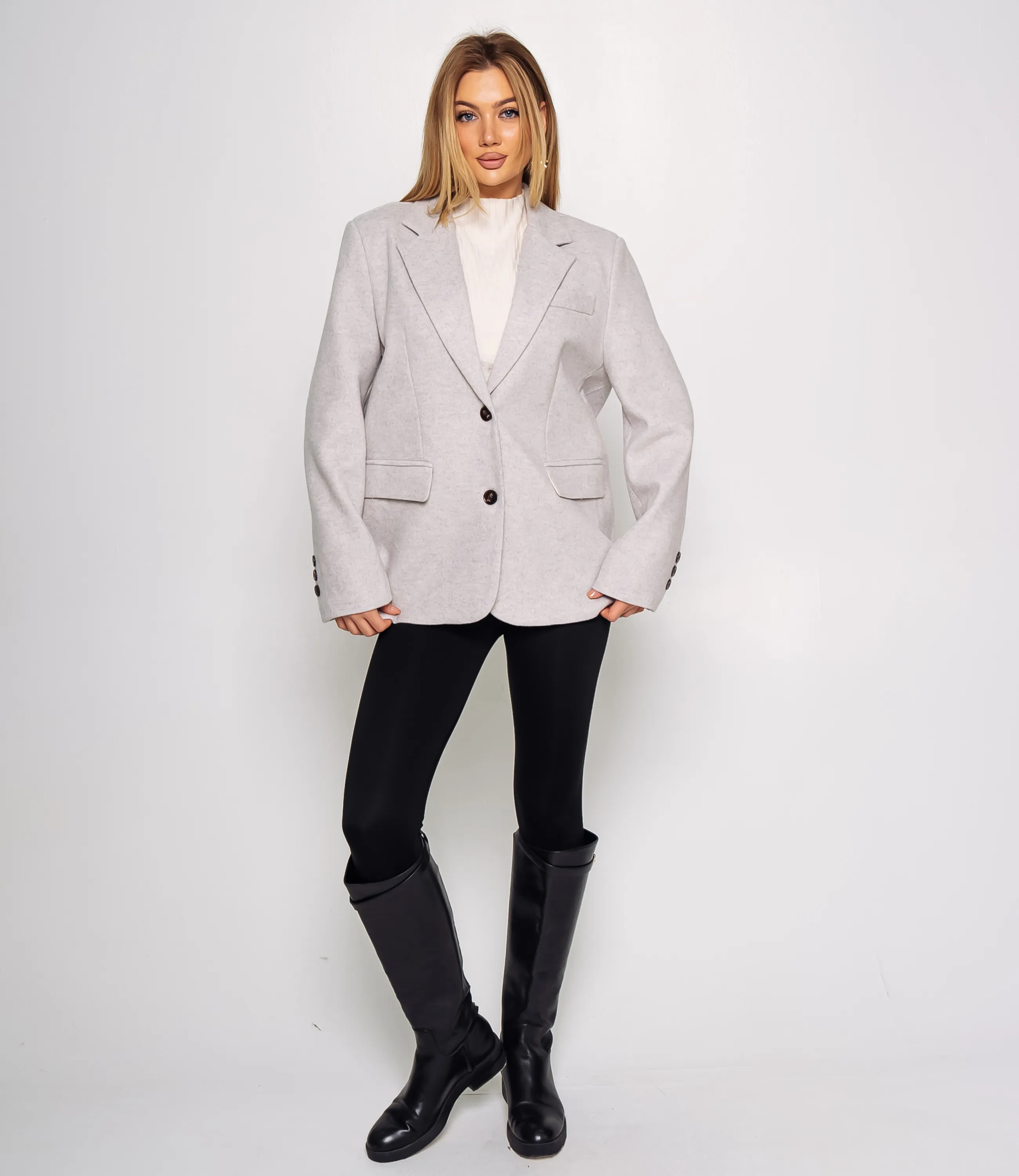 Пиджак #КТ55757, светло-серый - фото 4