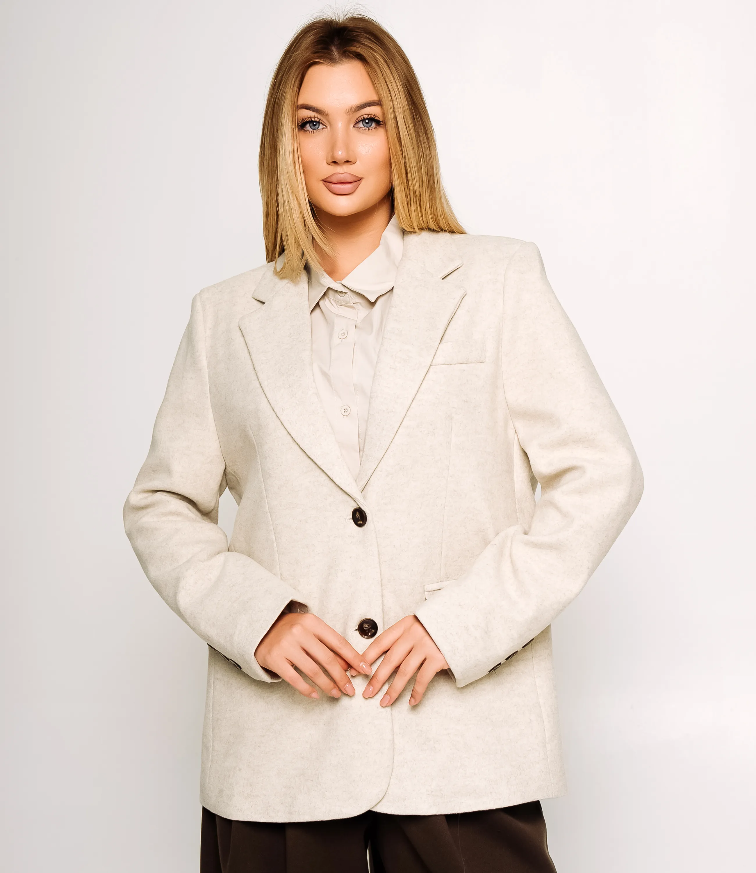 Пиджак #КТ55757, бежевый - фото 1