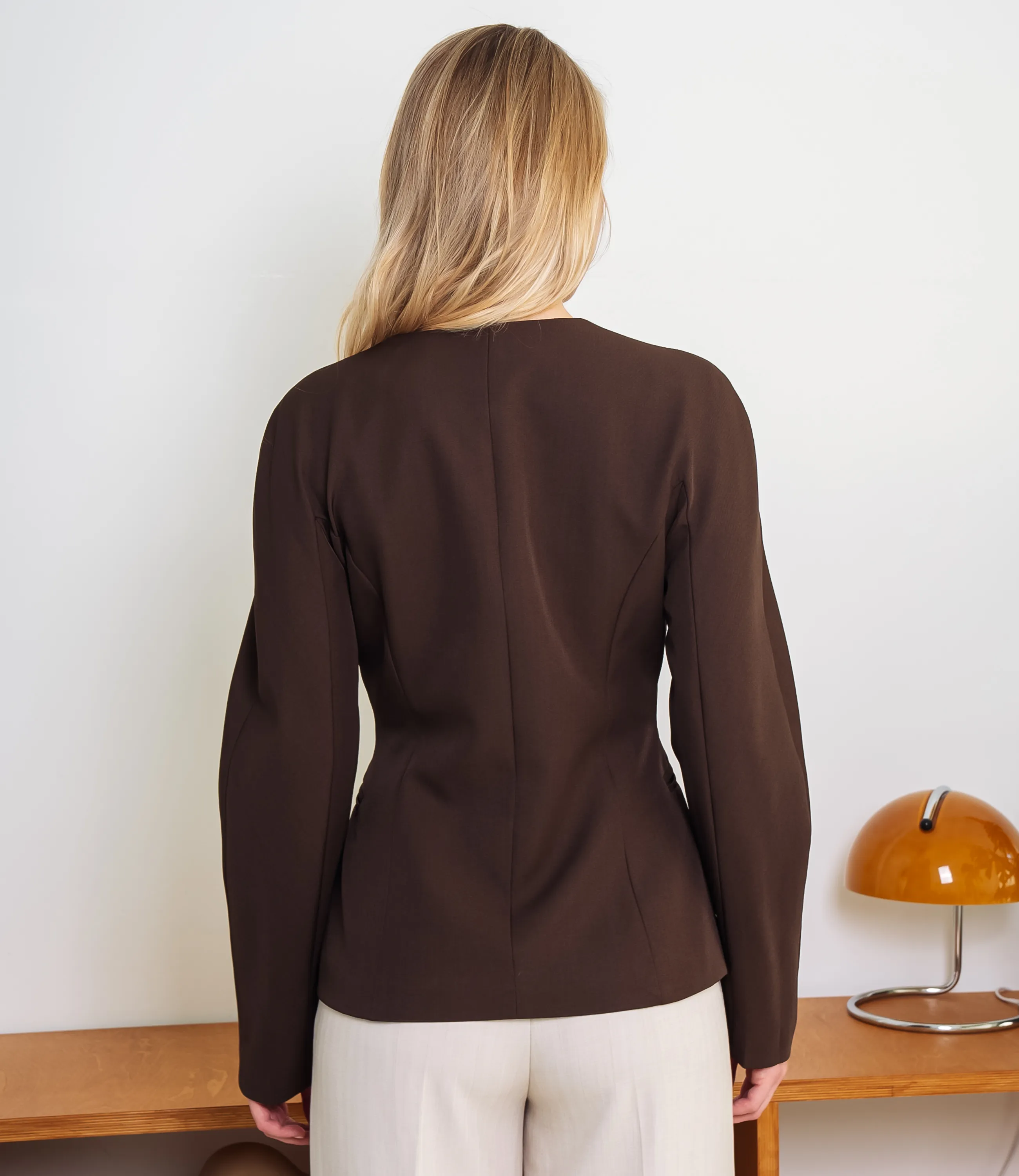 Жакет #КТ2905 (1), тёмно-коричневый - фото 3