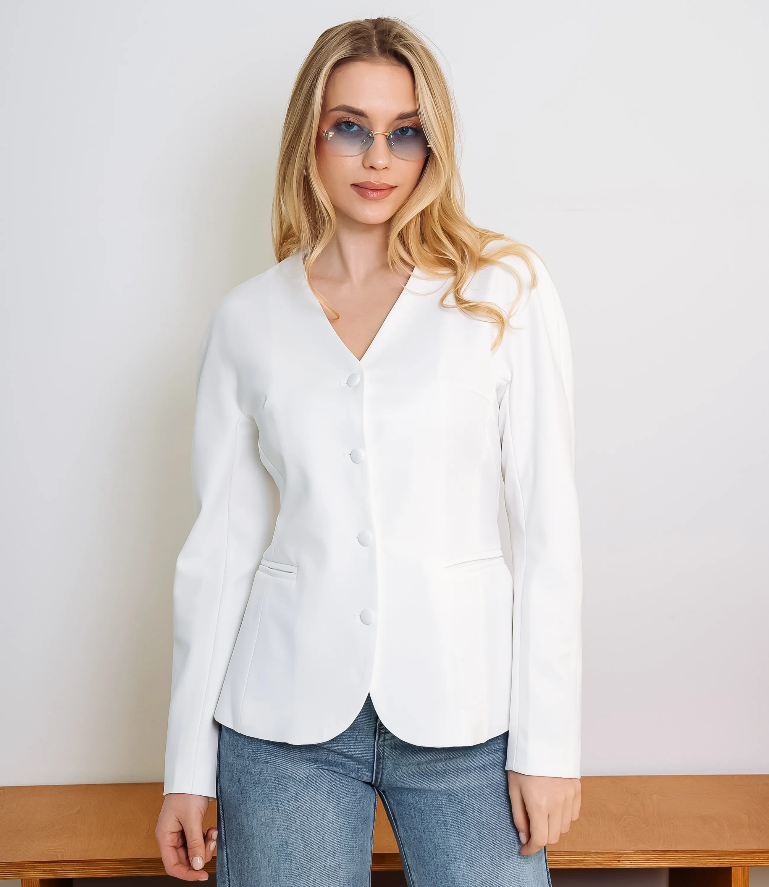 Жакет #КТ2905 (1), молочный - фото 1