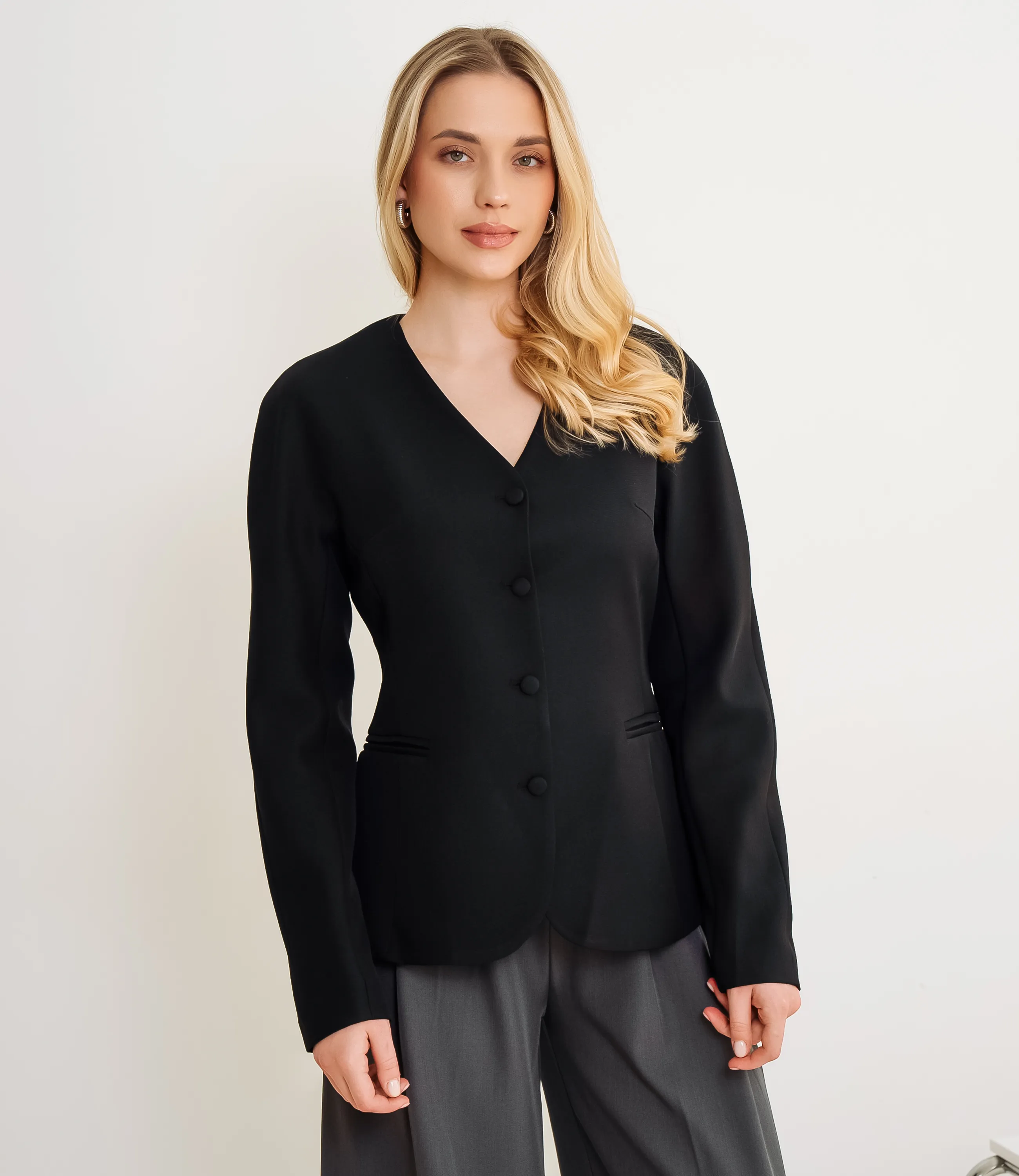 Жакет #КТ2905 (1), чёрный - фото 1