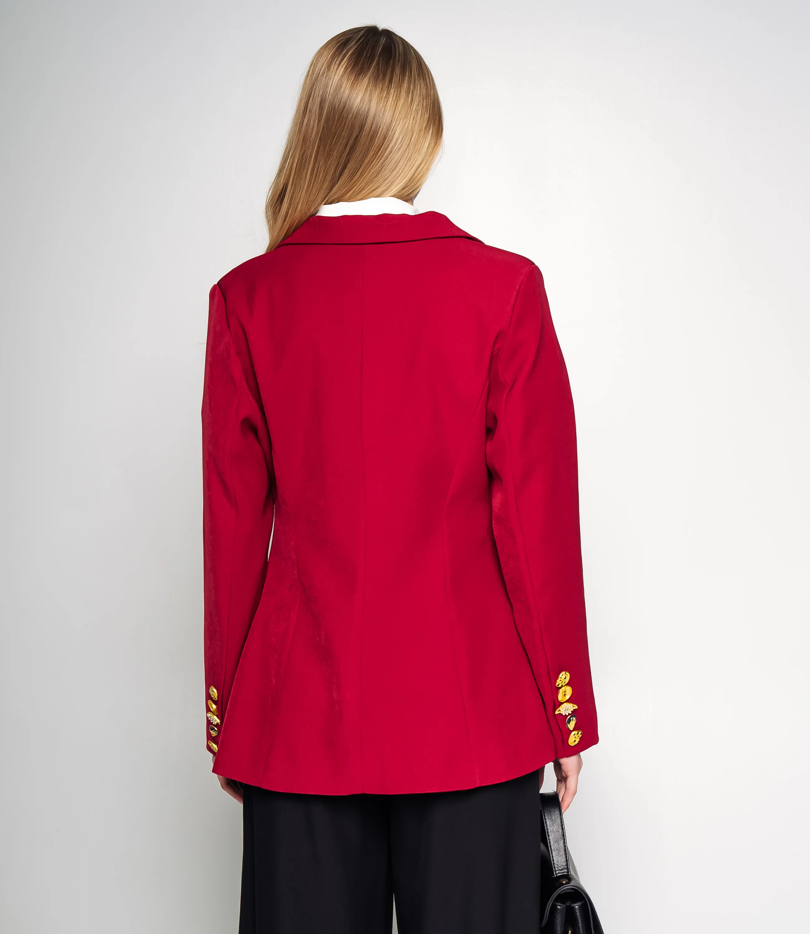 Жакет #КТ758, бордовый - фото 3