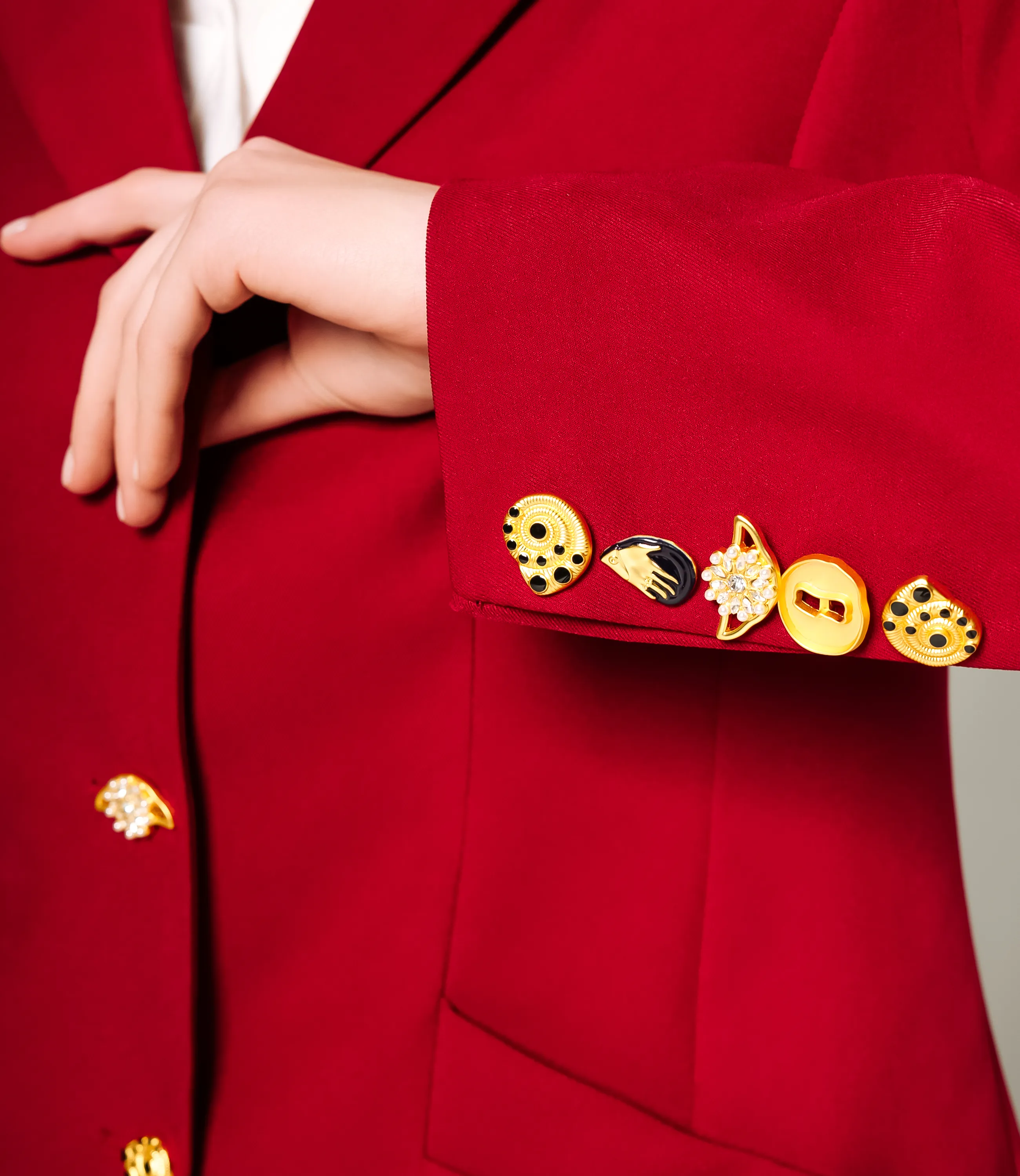 Жакет #КТ758, бордовый - фото 5