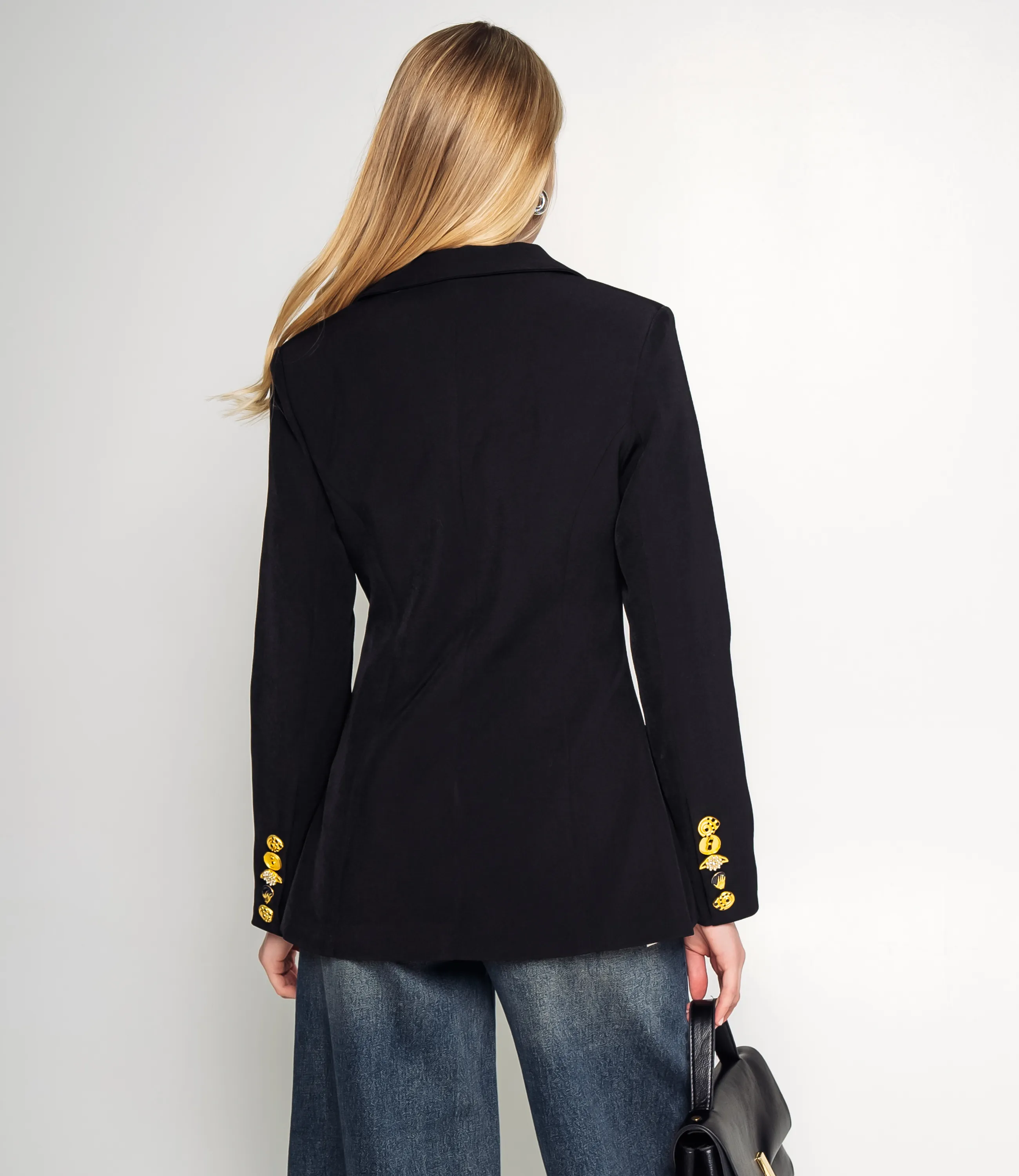 Жакет #КТ758, чёрный - фото 3