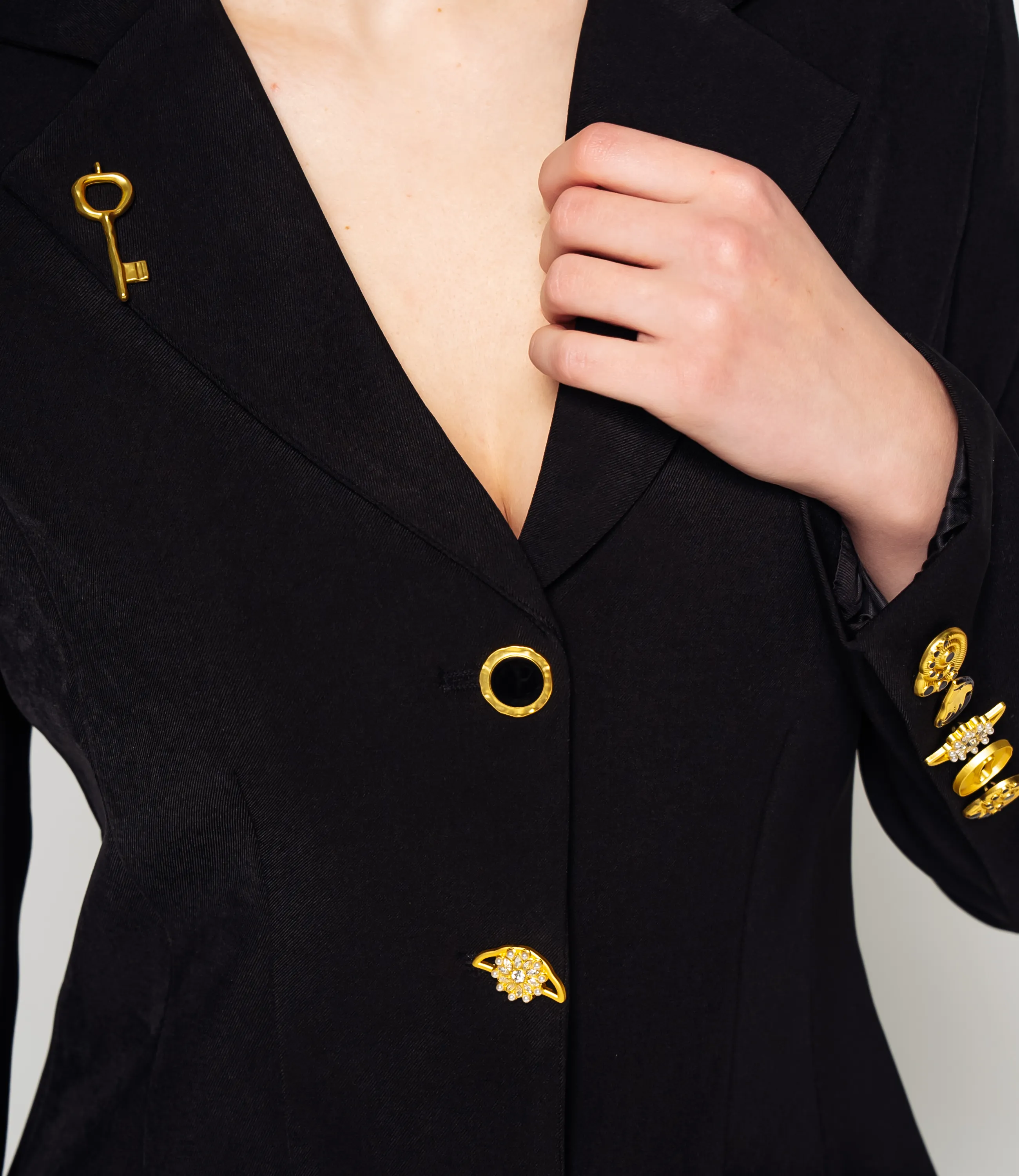 Жакет #КТ758, чёрный - фото 5