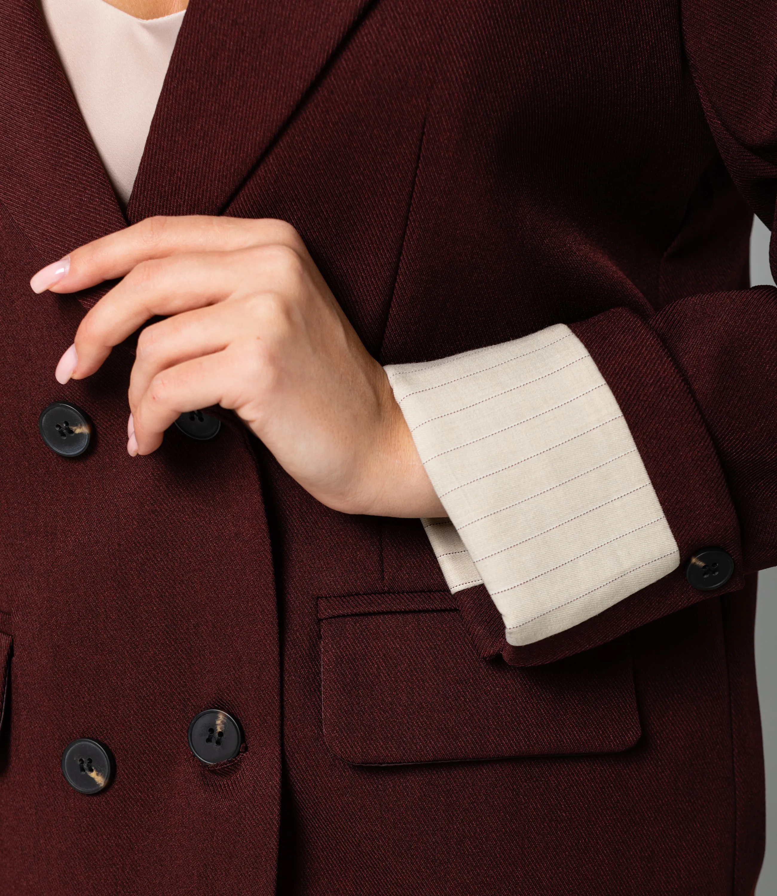 Пиджак #КТ8999, тёмно-бордовый - фото 5
