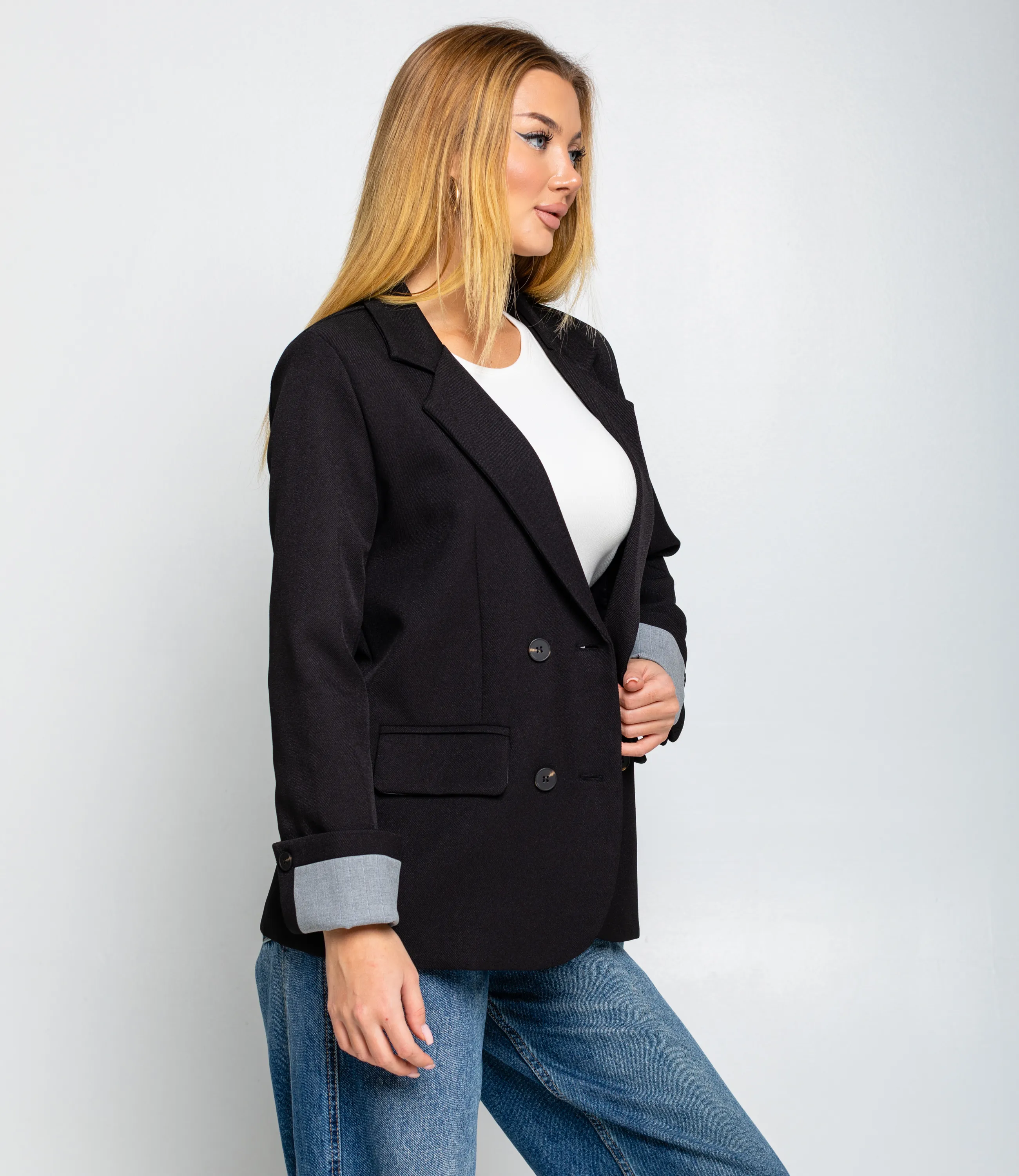 Пиджак #КТ8999, чёрный - фото 2