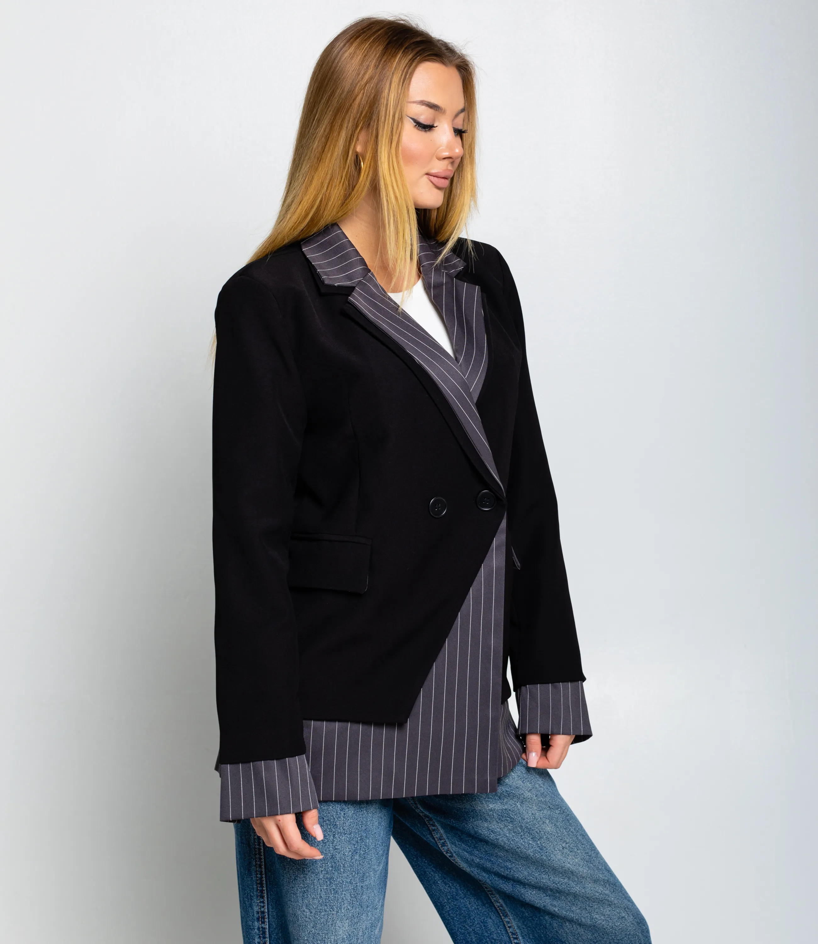 Пиджак #КТ926 (4), чёрный - фото 2
