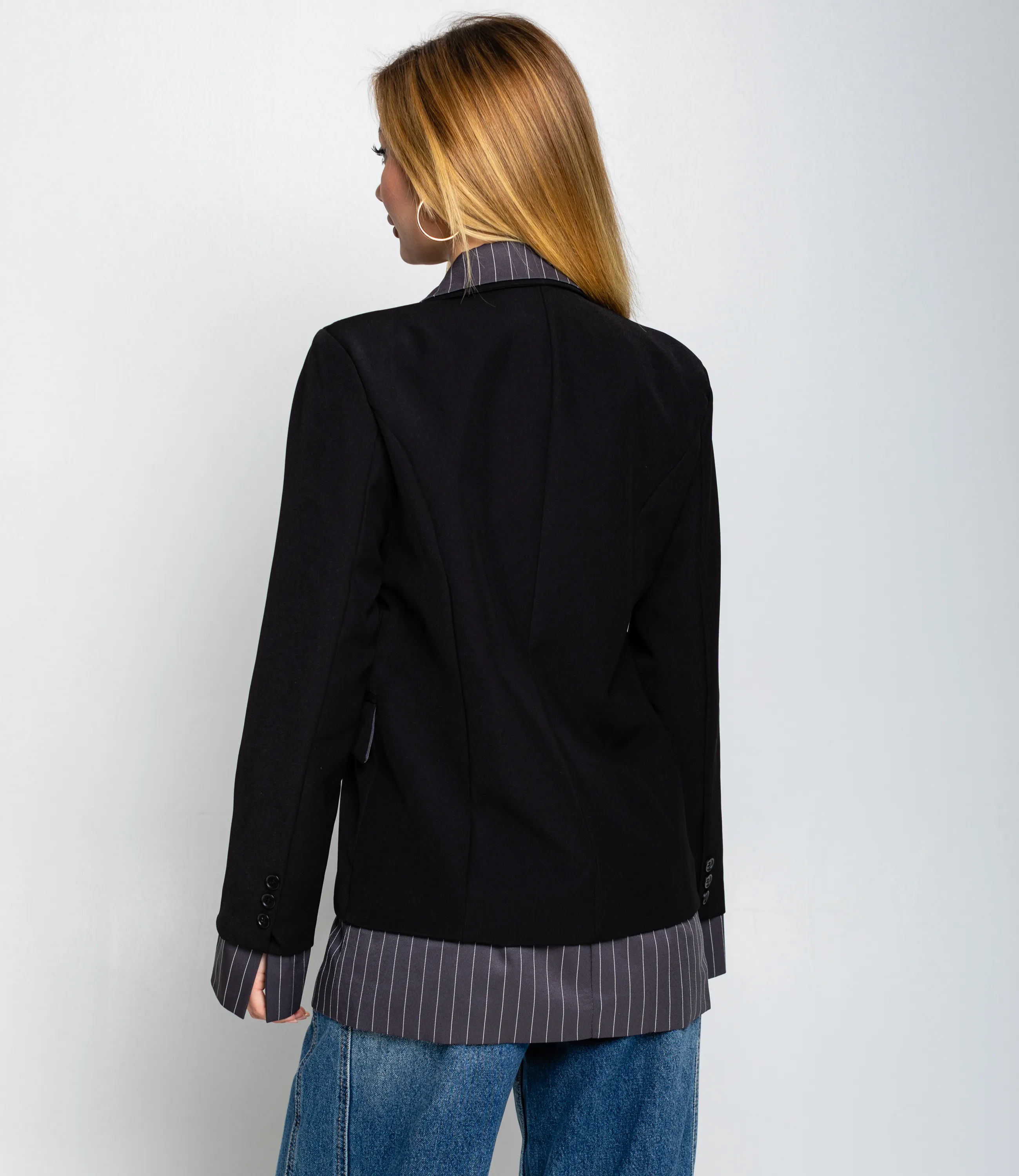 Пиджак #КТ926 (4), чёрный - фото 3