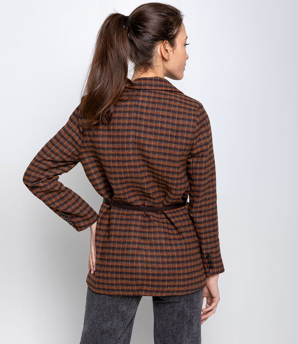 Пиджак #КТ2162 (1), коричневый - фото 3