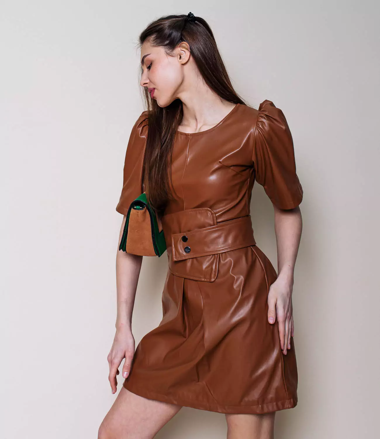 Платье #20103, коричневый
