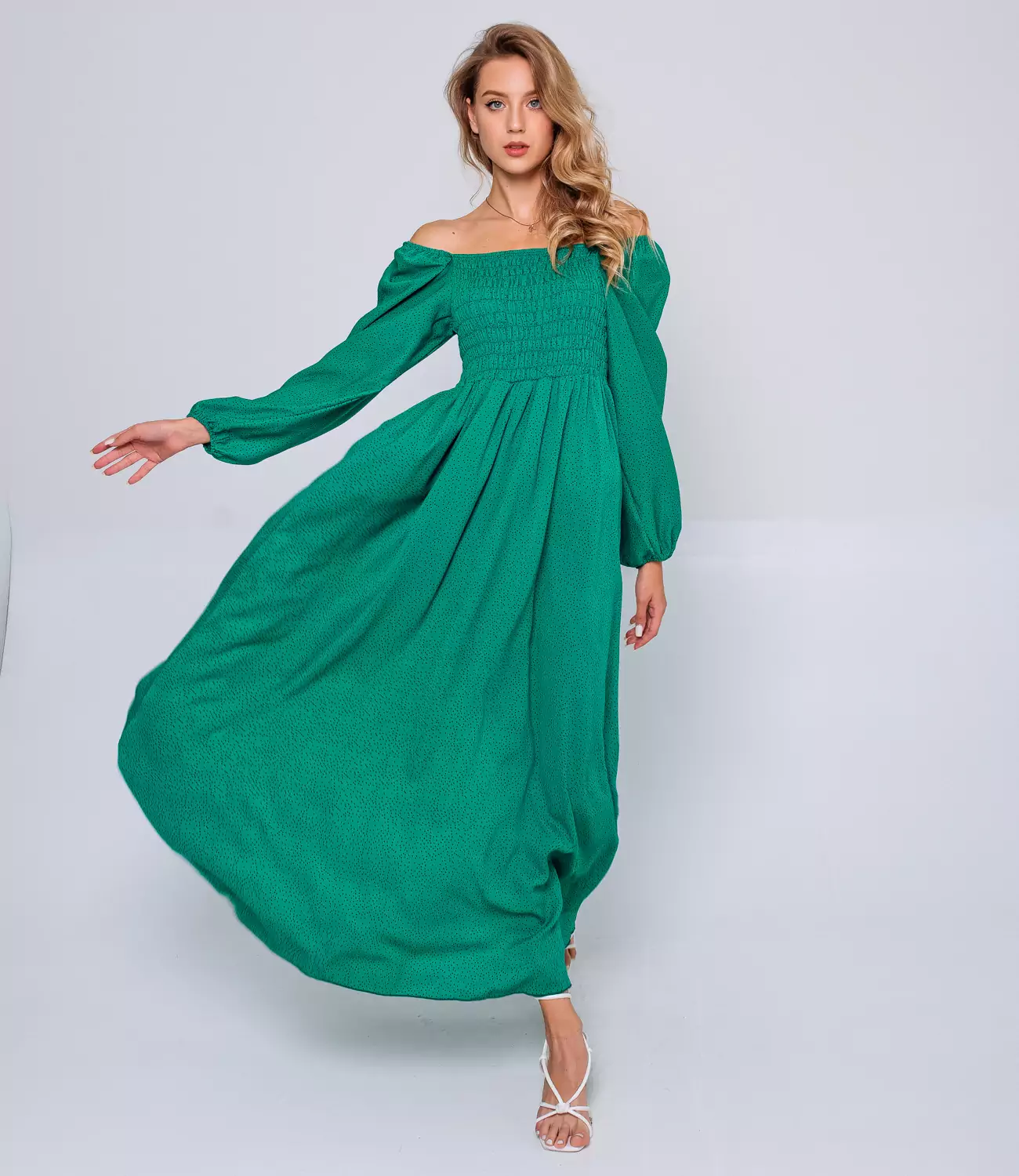 Платье #БШ1549, зеленый - фото 1
