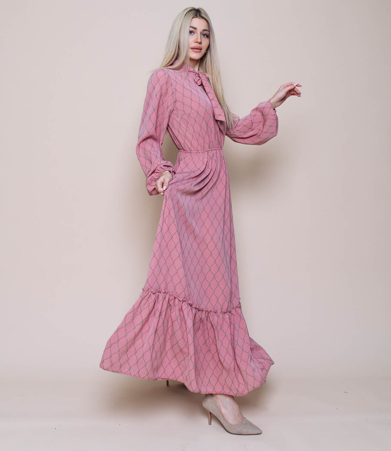 Платье #055*, розовый - фото 3