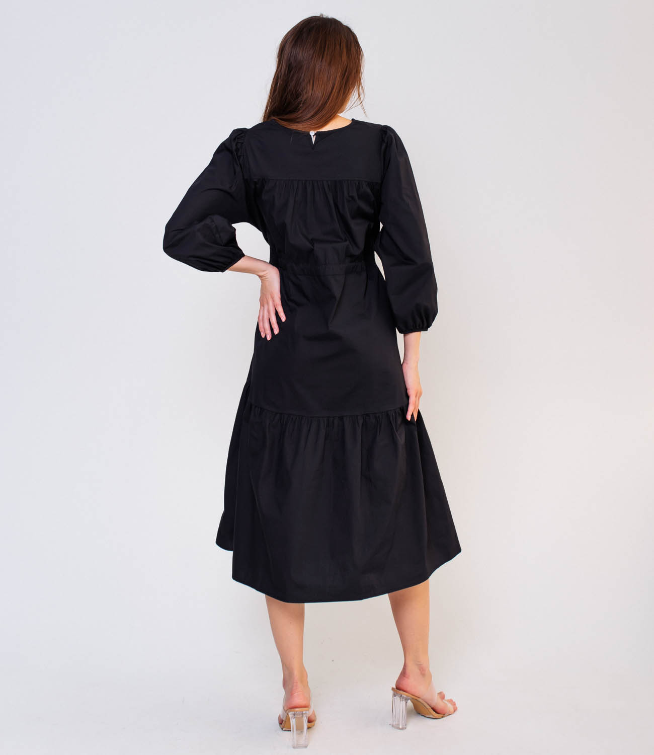 Платье #КТ8911, чёрный - фото 3