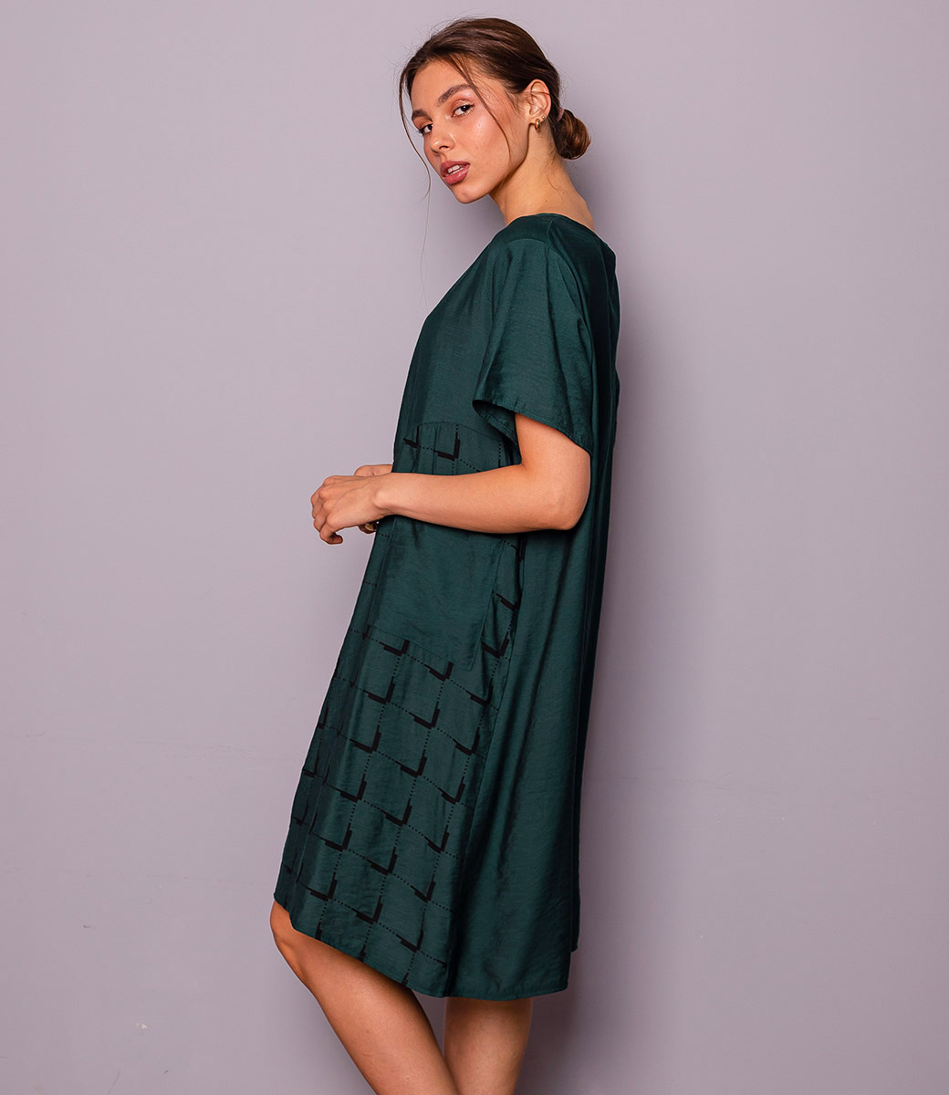 Платье #КТ9903, зелёный - фото 2