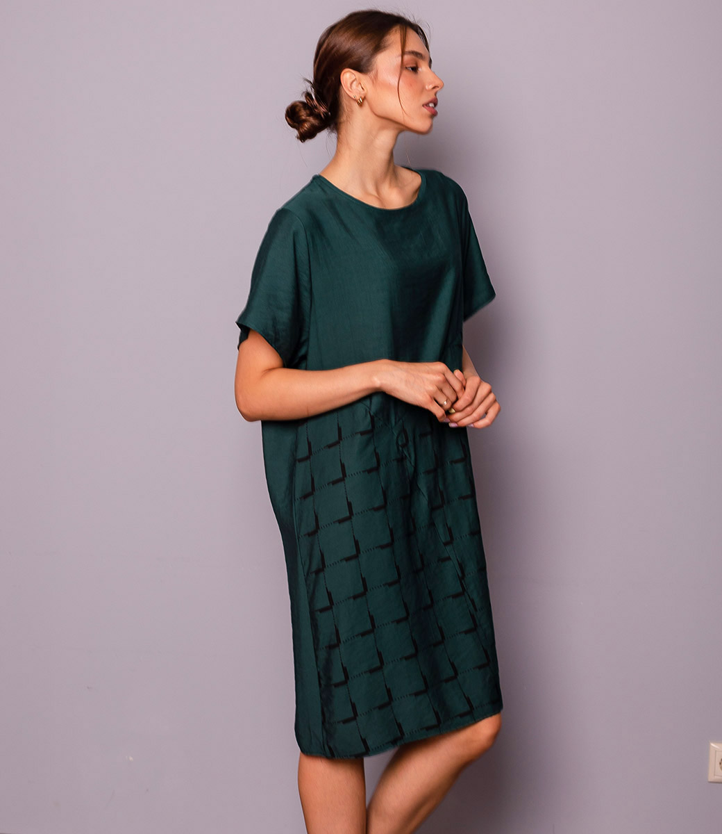 Платье #КТ9903, зелёный - фото 4