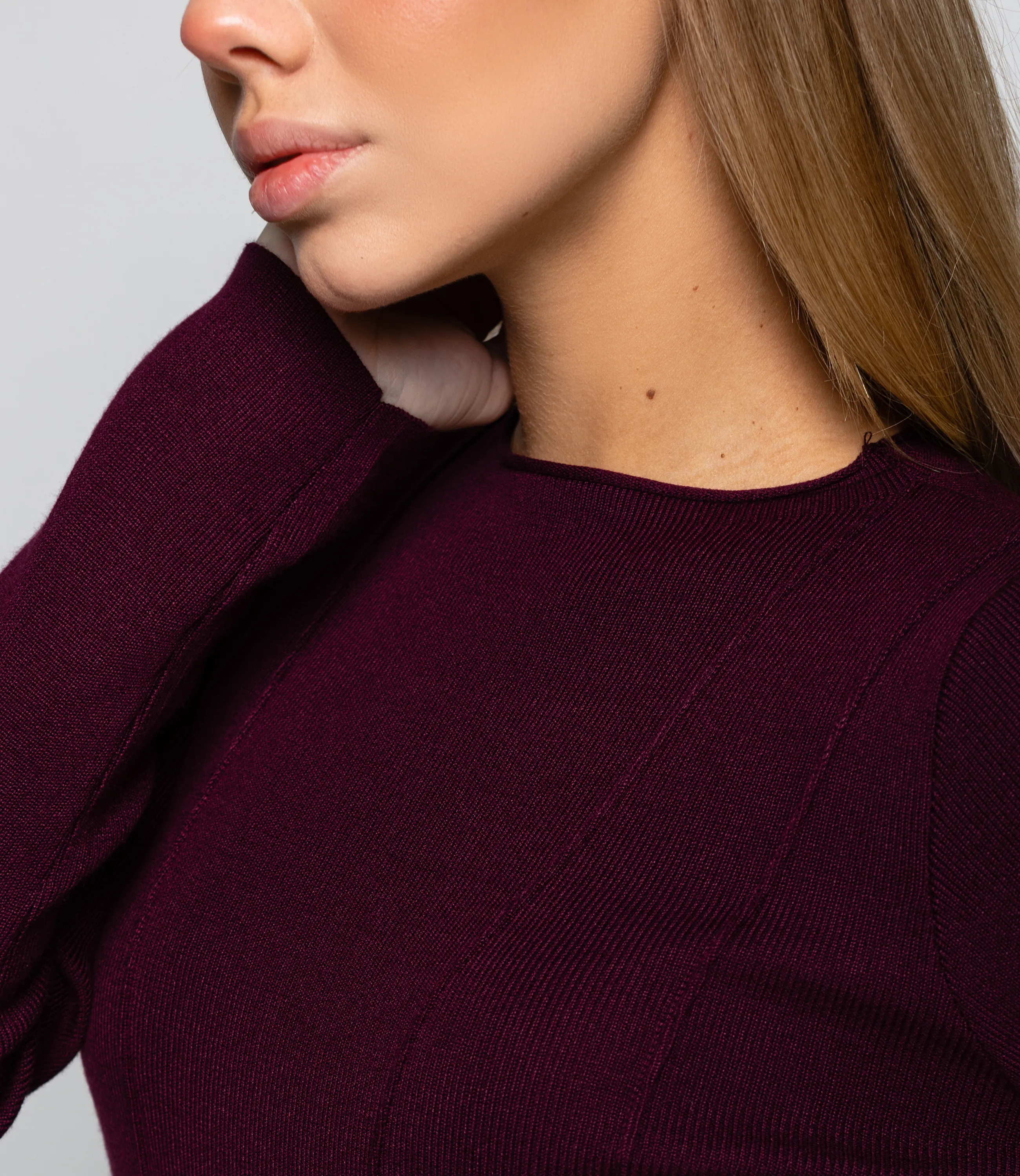 Платье #КТ25114, сливовый - фото 5