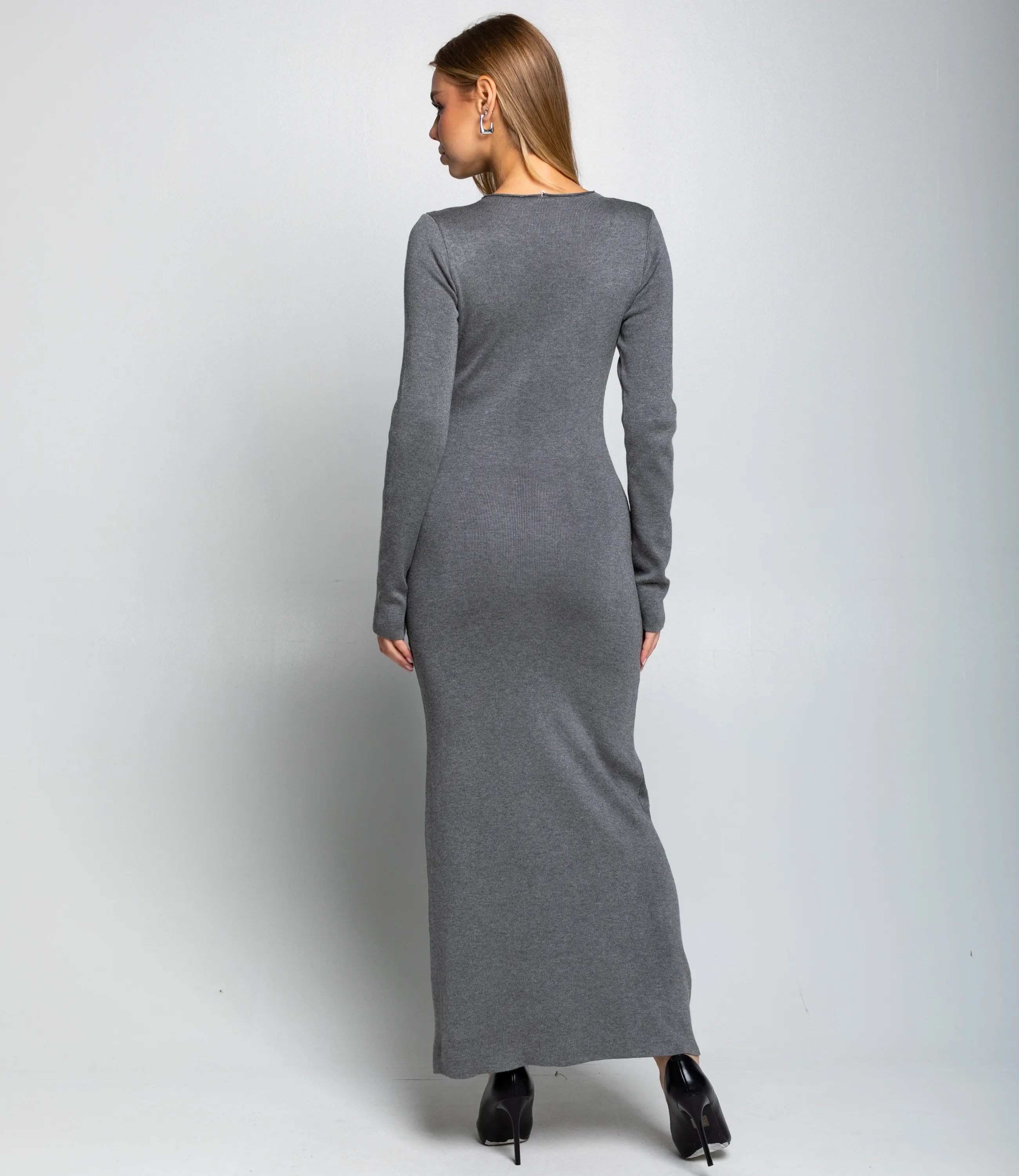 Платье #КТ25114, серый - фото 4