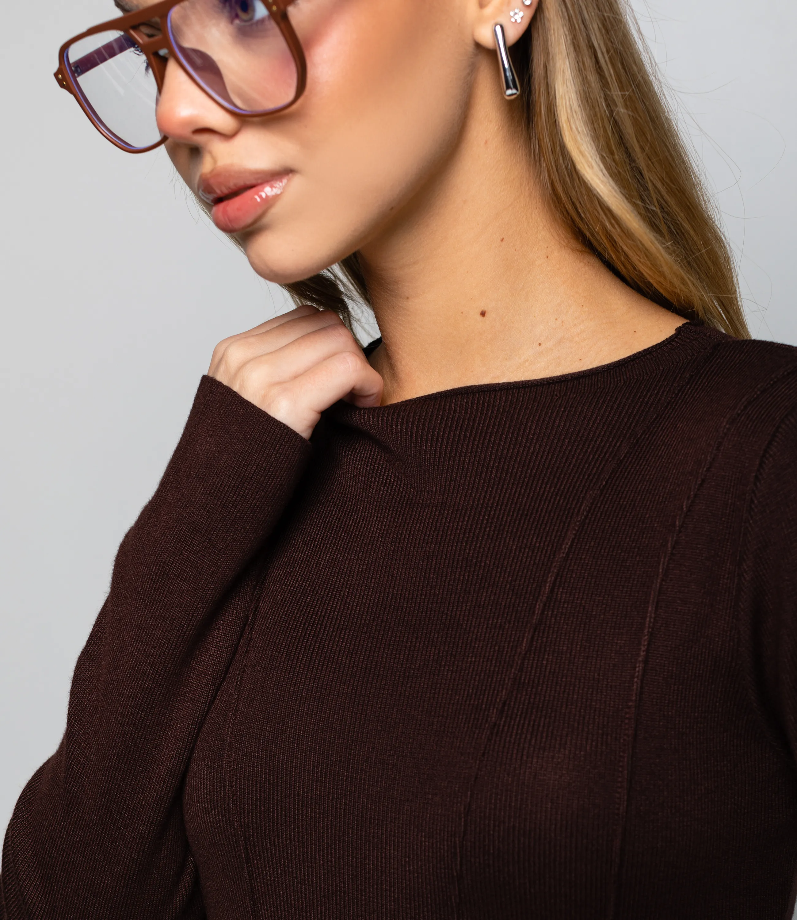 Платье #КТ25114, шоколадный - фото 5