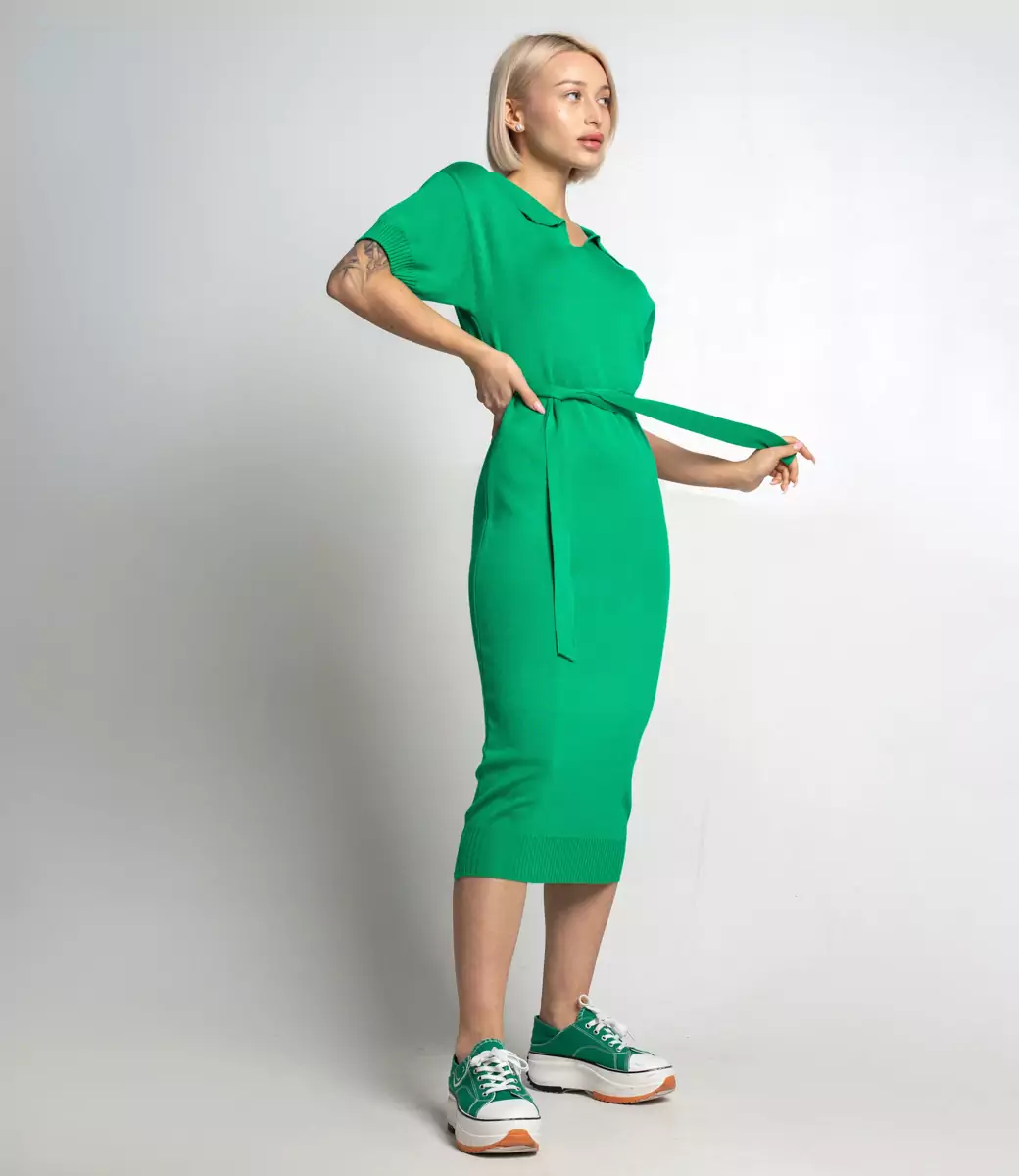 Платье #КТ82118, зелёный - фото 2