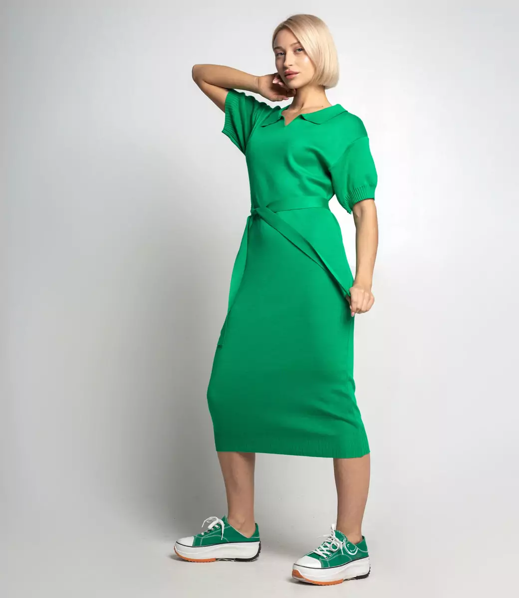 Платье #КТ82118, зелёный - фото 4