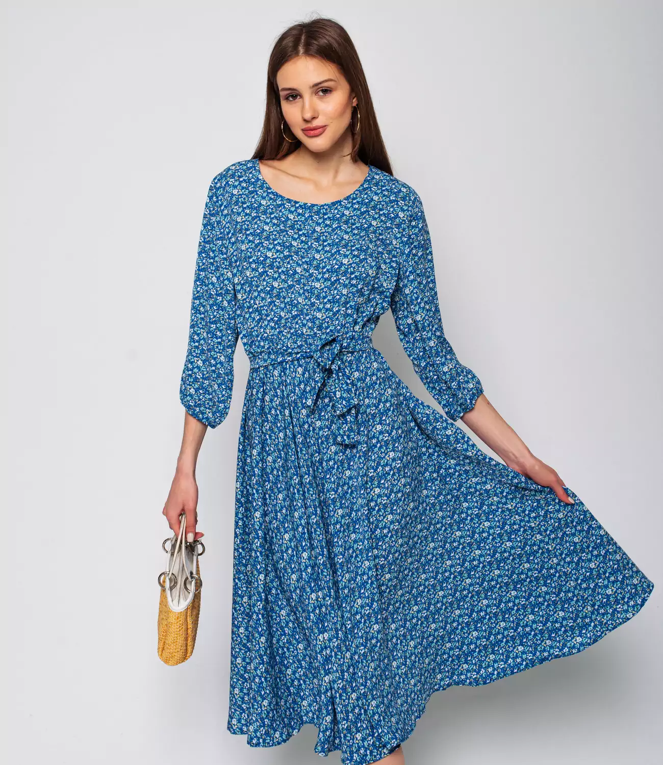 Платье #БШ1753, синий - фото 2