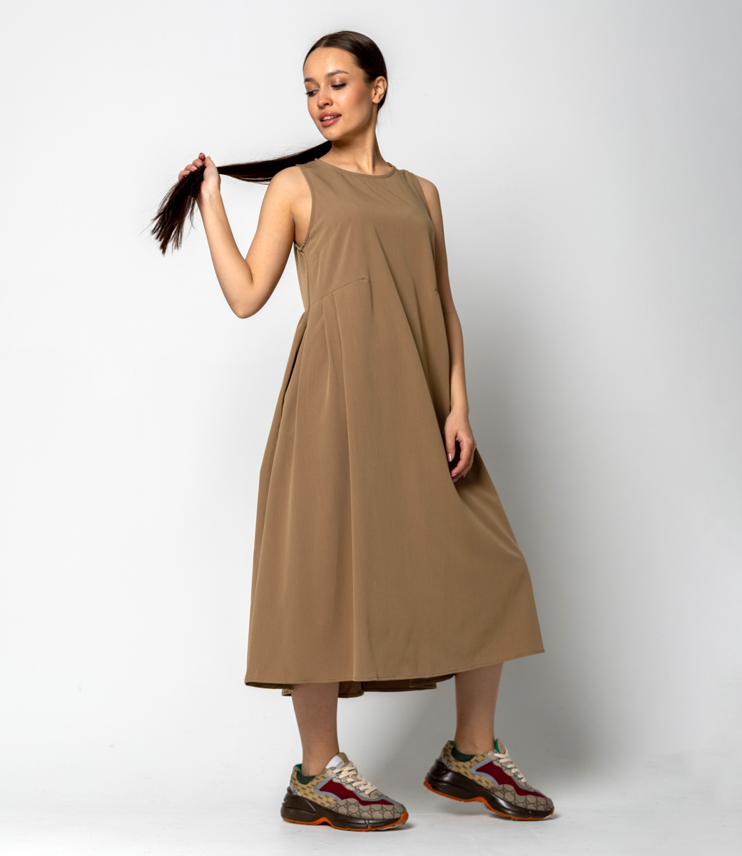 Платье #КТ21371, бежевый - фото 3