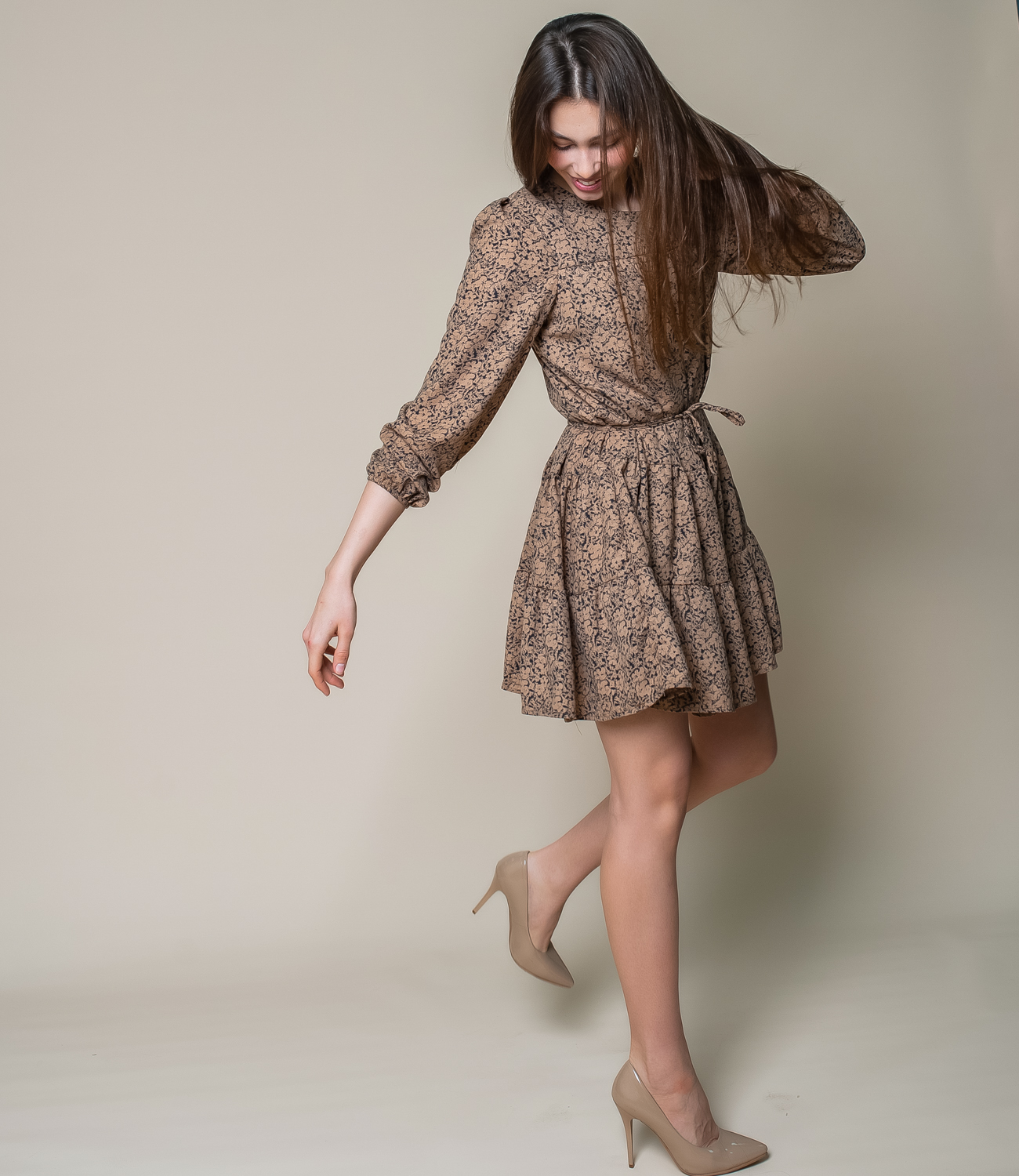 Платье #КТ8702, коричневый - фото 4