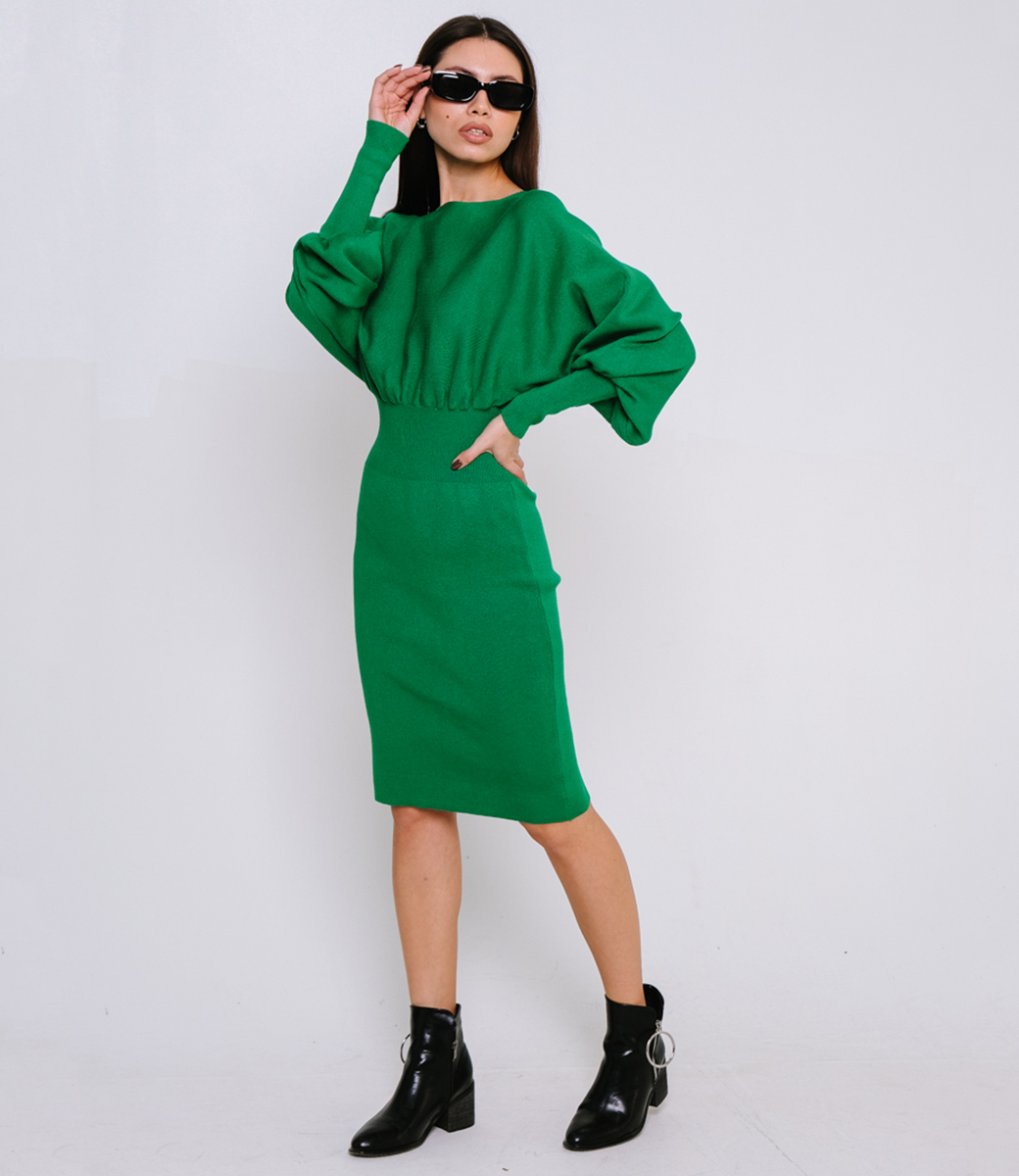 Платье #КТ2198 (1), зелёный - фото 4