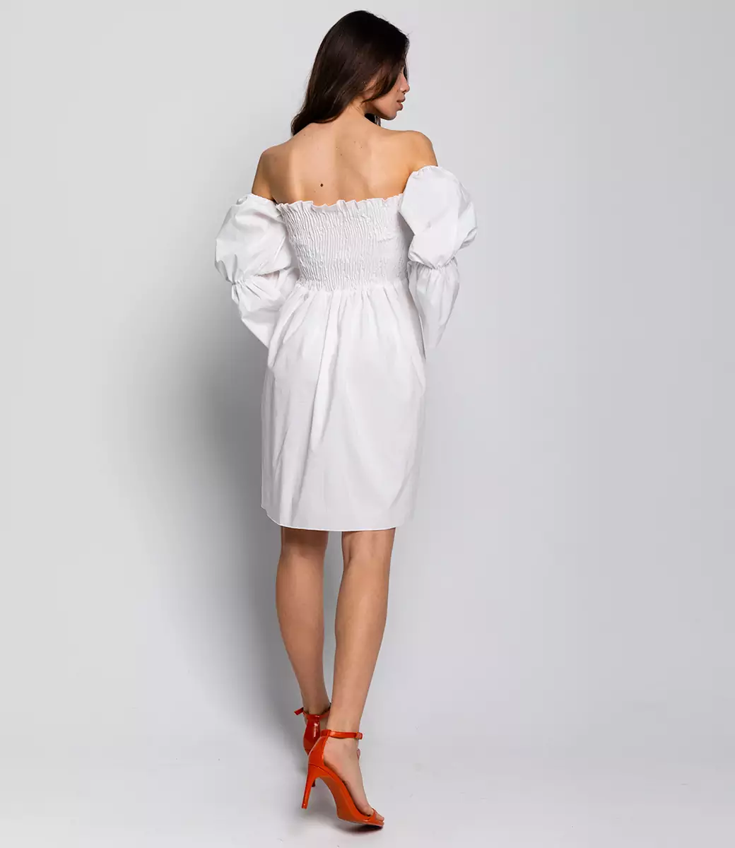Платье #ОБШ1769, белый - фото 4