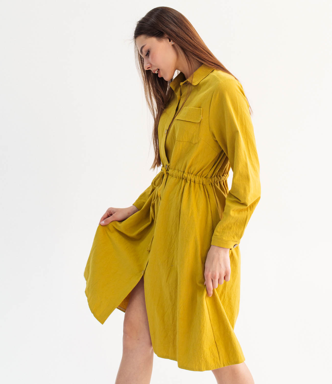 Платье #8808 (2), желтый - фото 2