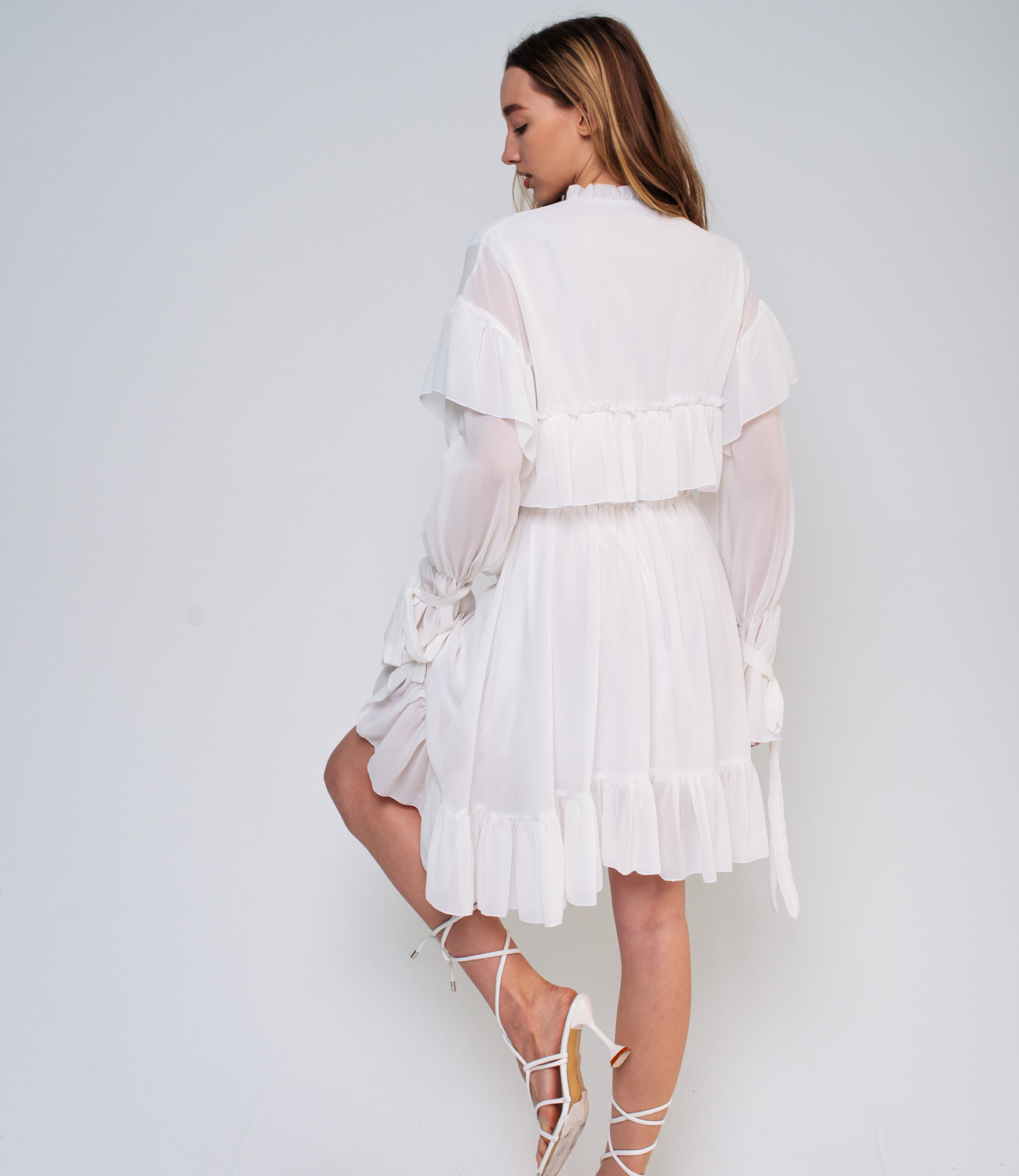 Платье #БШ1761, белый - фото 4